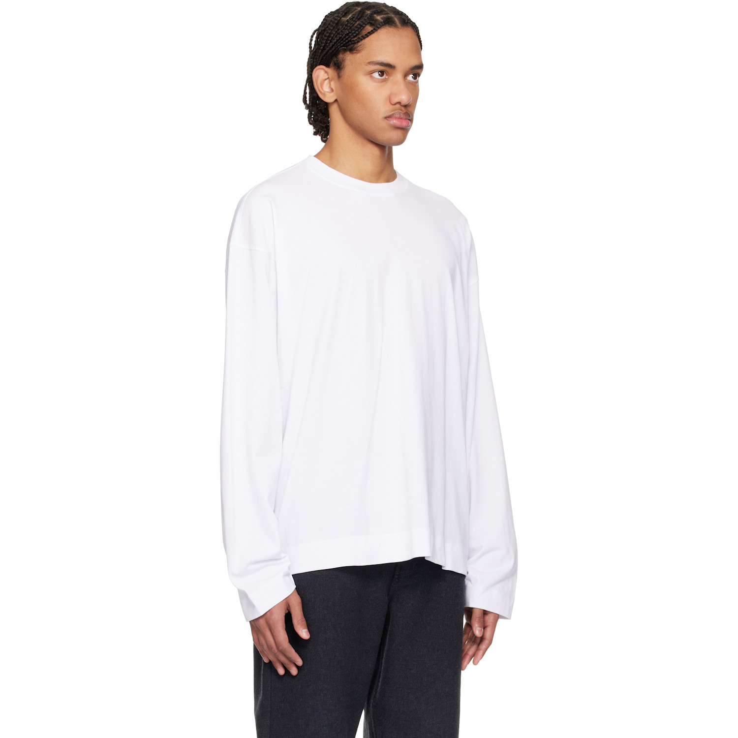  Dries Van Noten White Dropped Shoulder T-shirt 