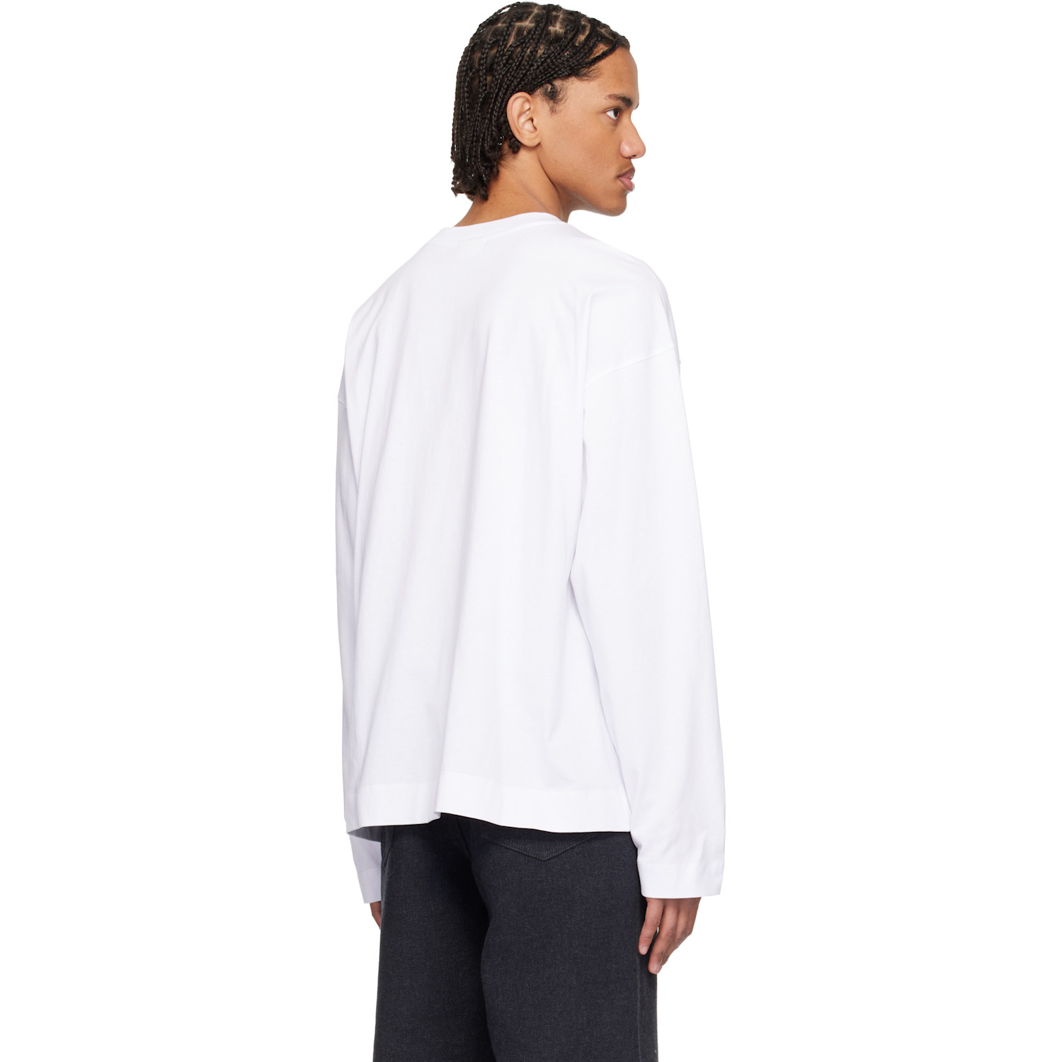  Dries Van Noten White Dropped Shoulder T-shirt 