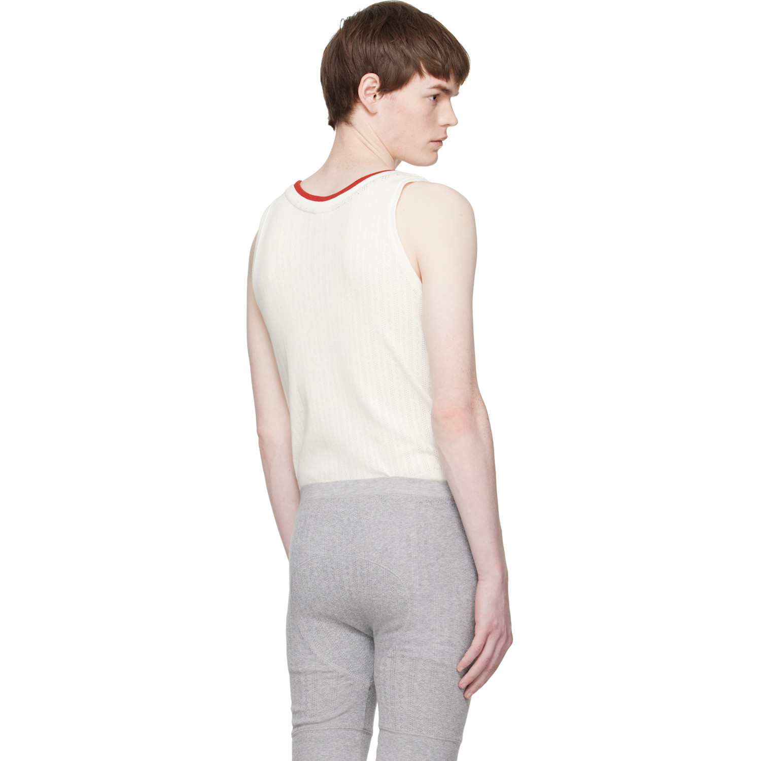  Dries Van Noten Off-white Pointelle Tank Top 