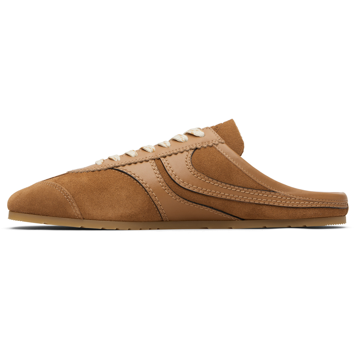  Dries Van Noten Brown Suede Mule Sneakers 