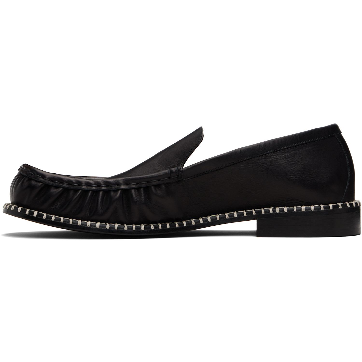  Dries Van Noten Black Leather Loafers 
