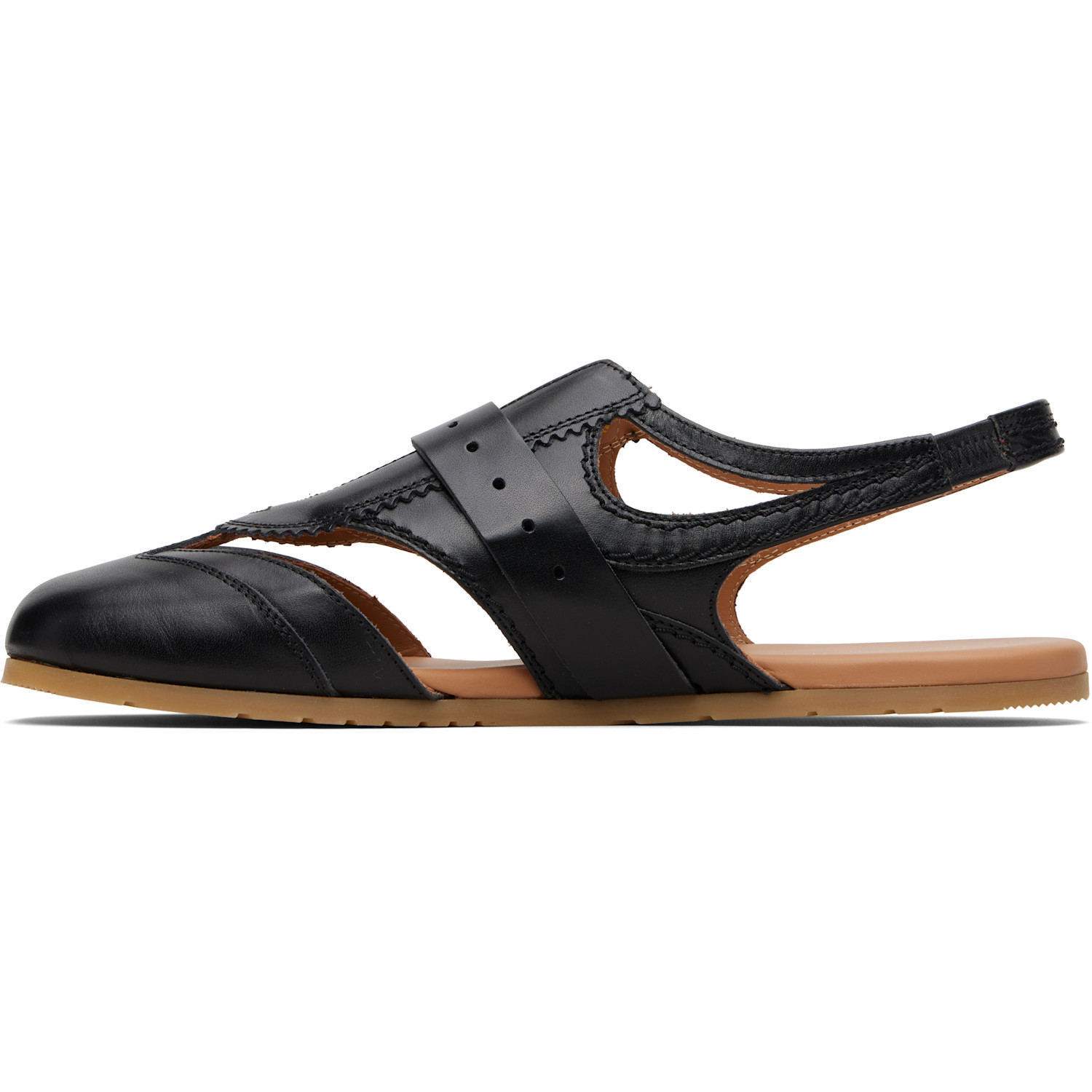  Dries Van Noten Black Leather Sandals 