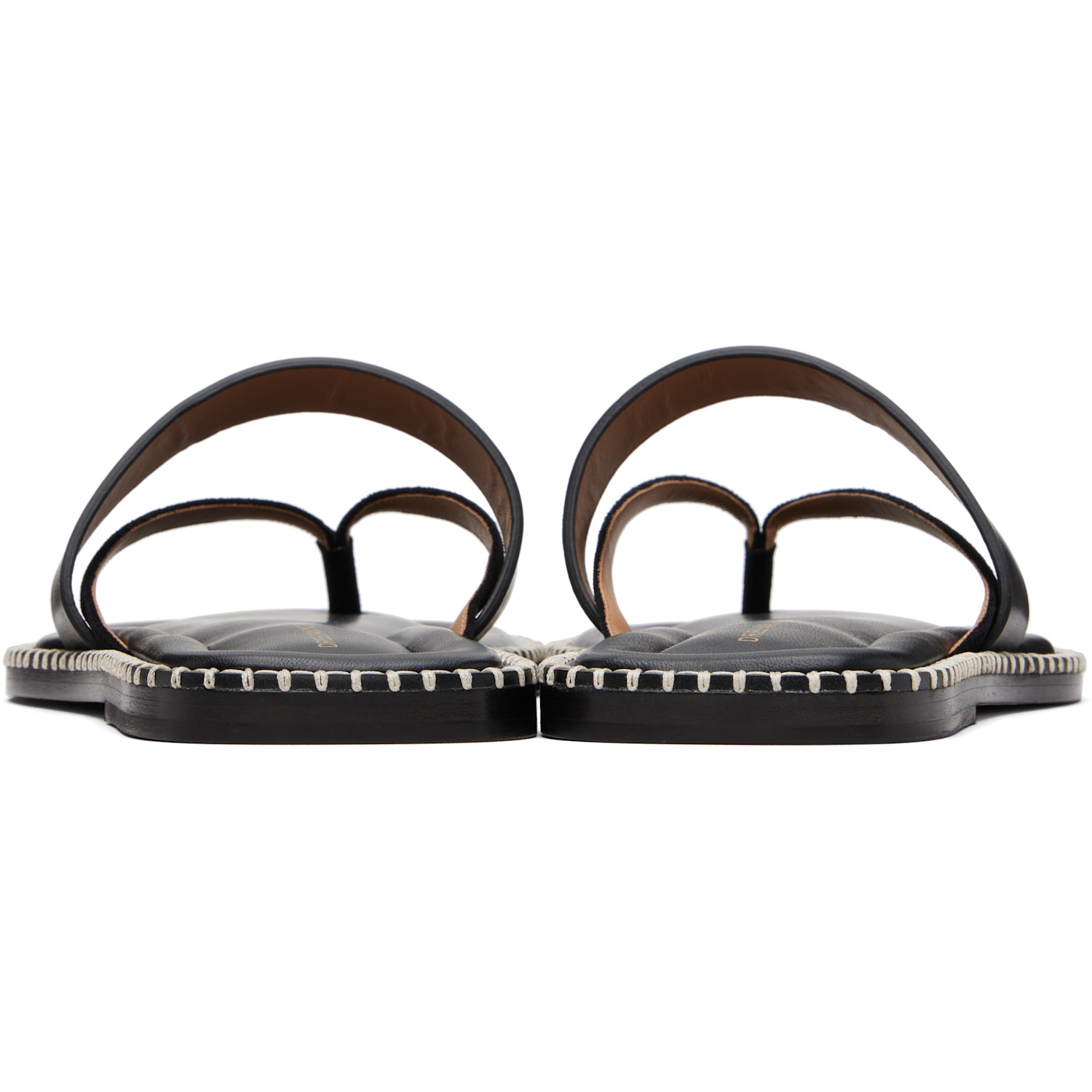  Dries Van Noten Black Leather Sandals 