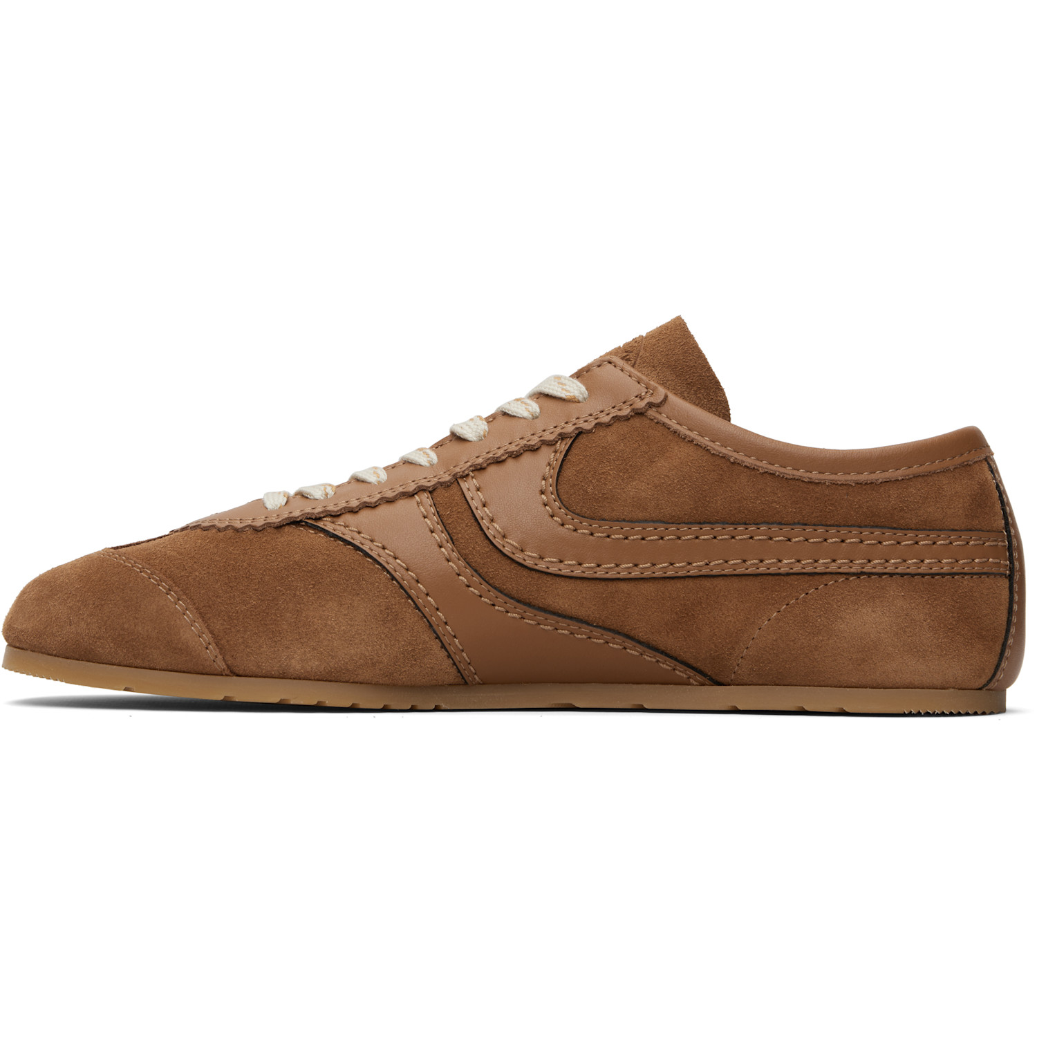  Dries Van Noten Tan Suede Sneakers 