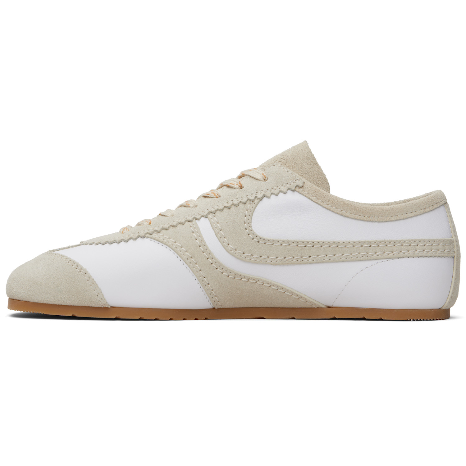  Dries Van Noten White & Gray Suede Sneakers 