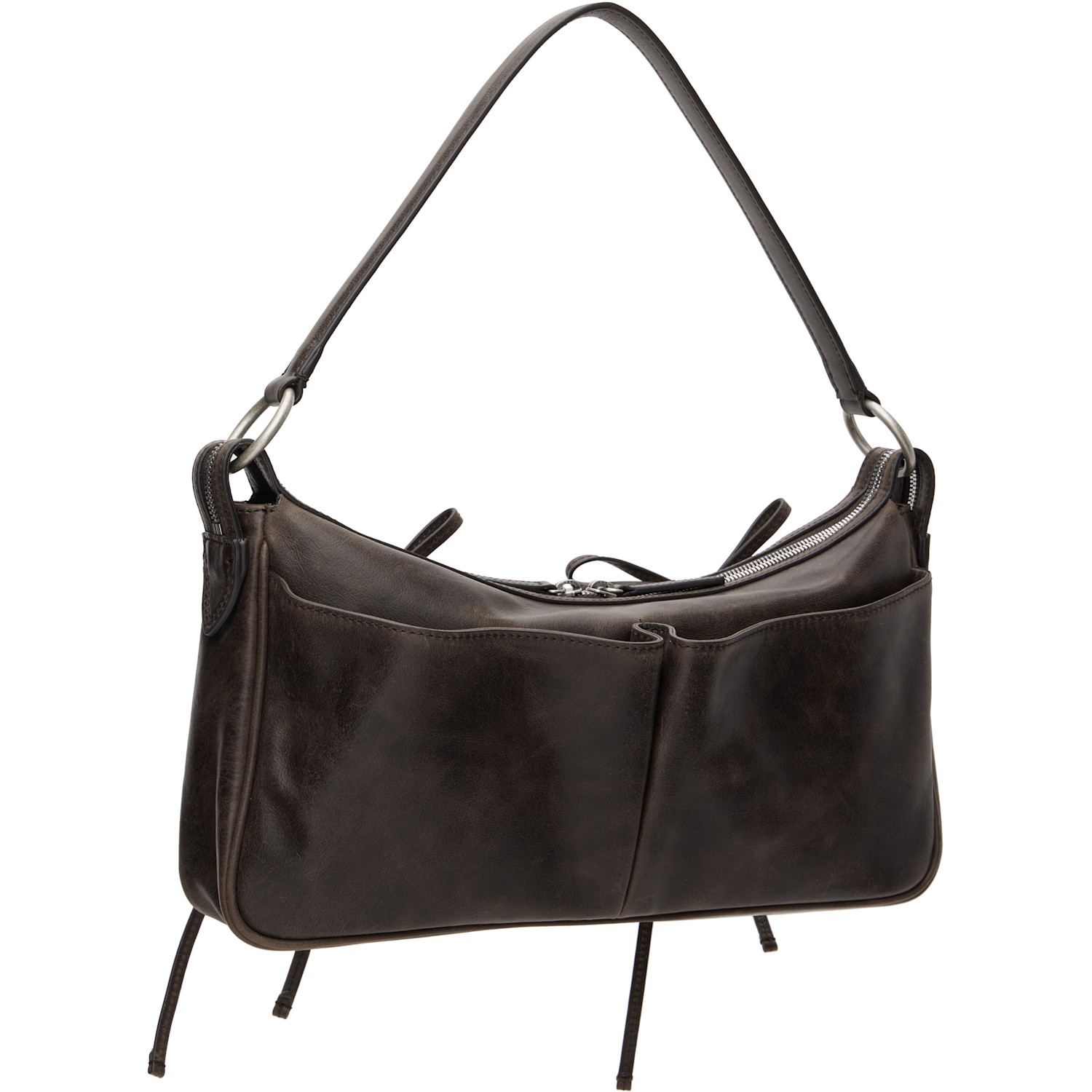  Margesherwood Brown Ribbon Pochette Large Bag 