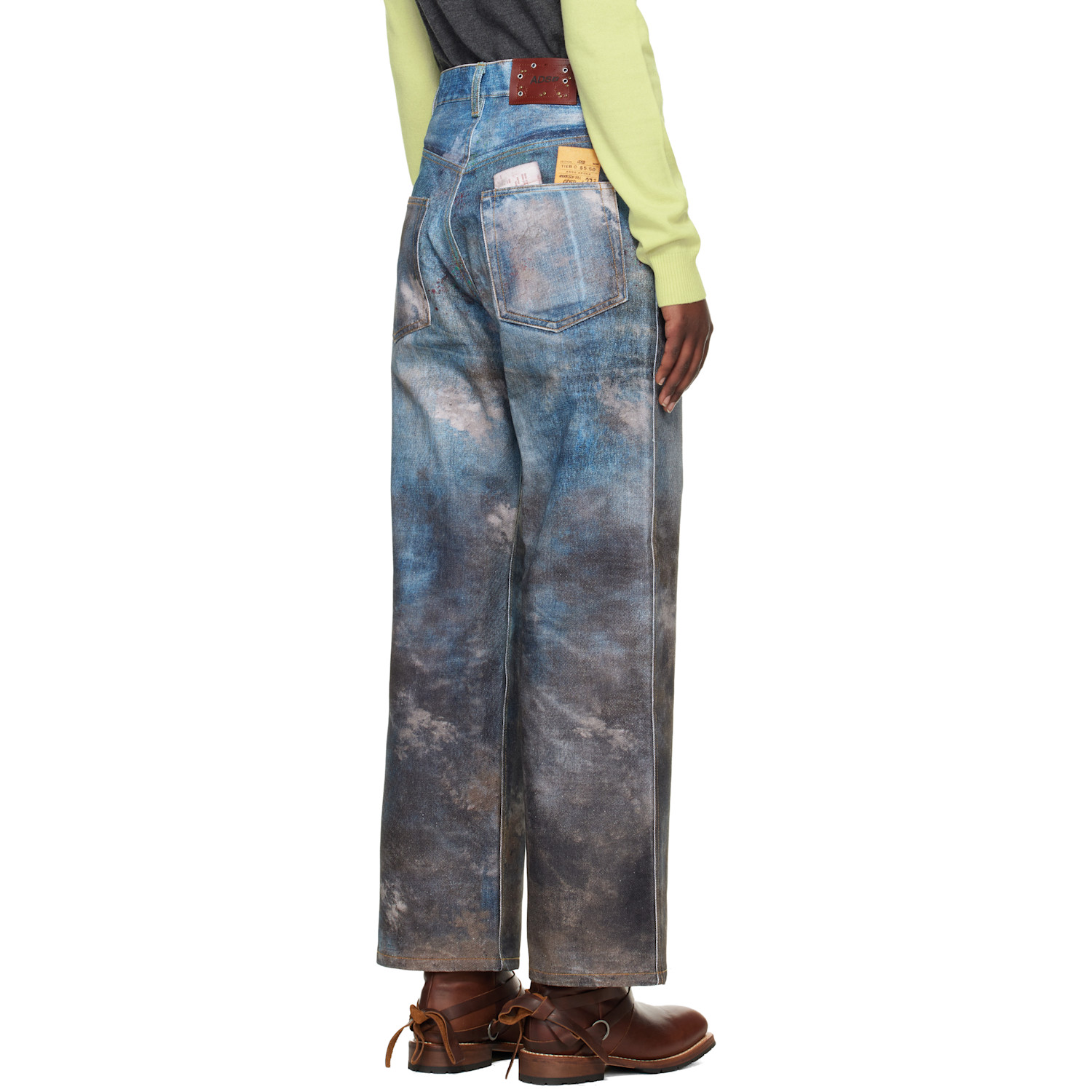  Andersson Bell Blue Festival Mud Printed Jeans 