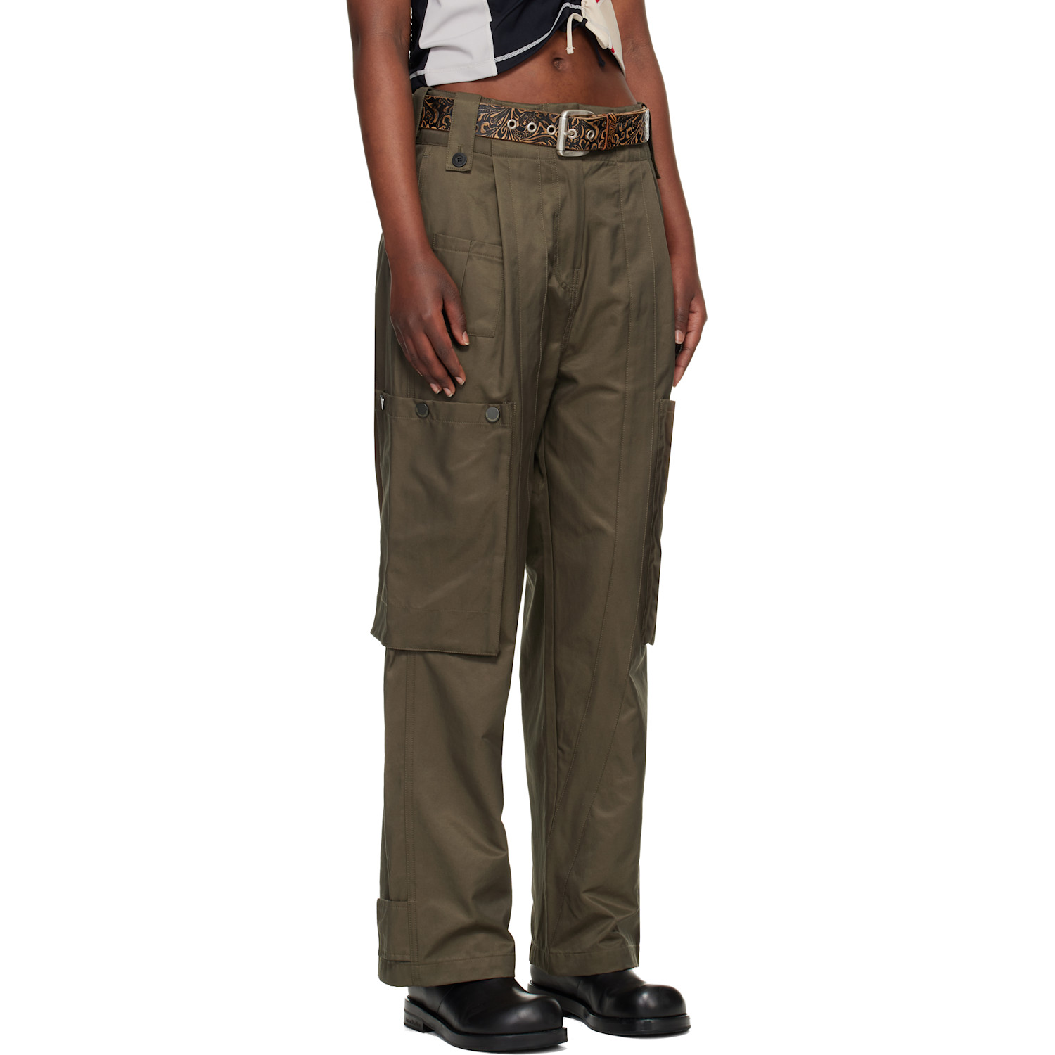  Andersson Bell Khaki Utility Cargo Pants 
