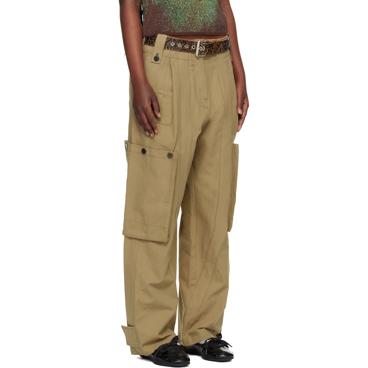  Andersson Bell Beige Utility Cargo Pants 