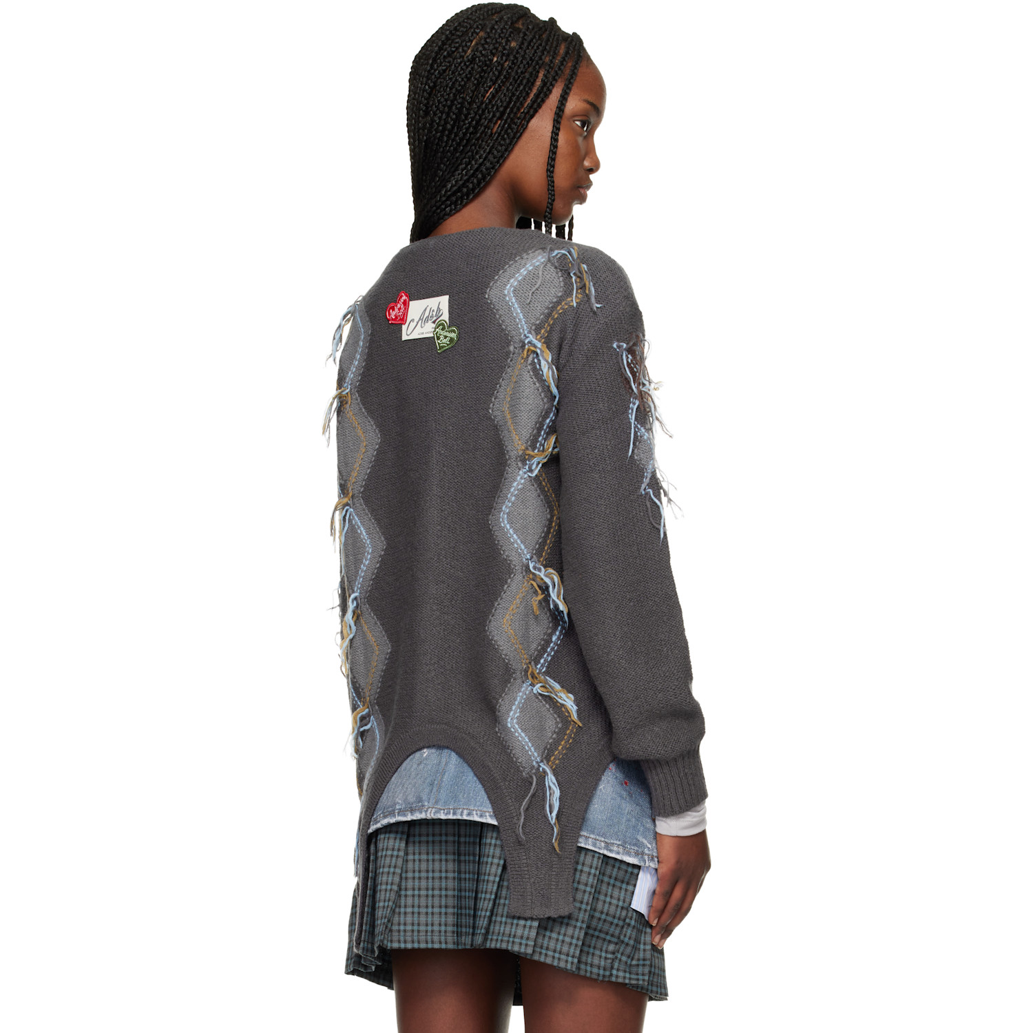  Andersson Bell Gray Gartered Argyle Cardigan 
