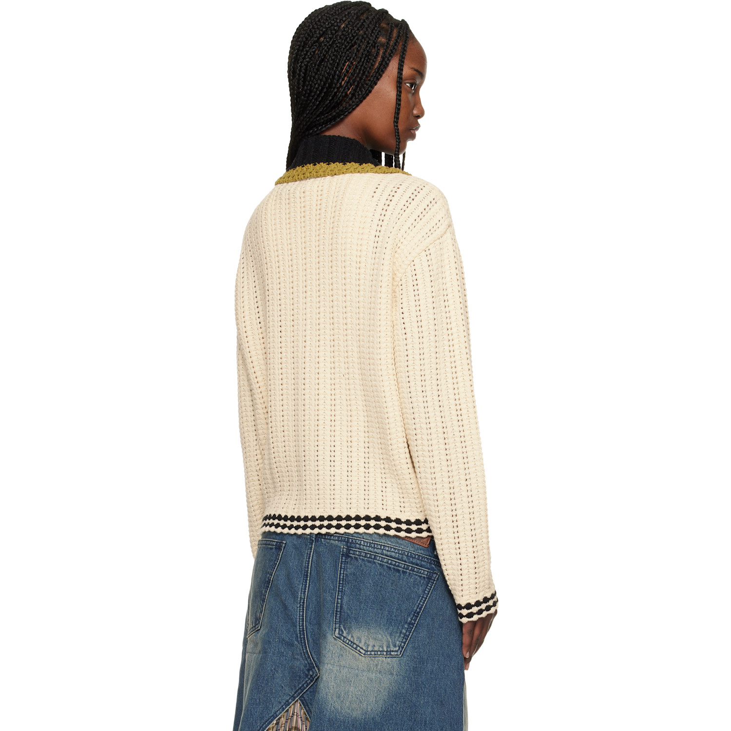  Andersson Bell Off-white New Fantasia Collar Cardigan 