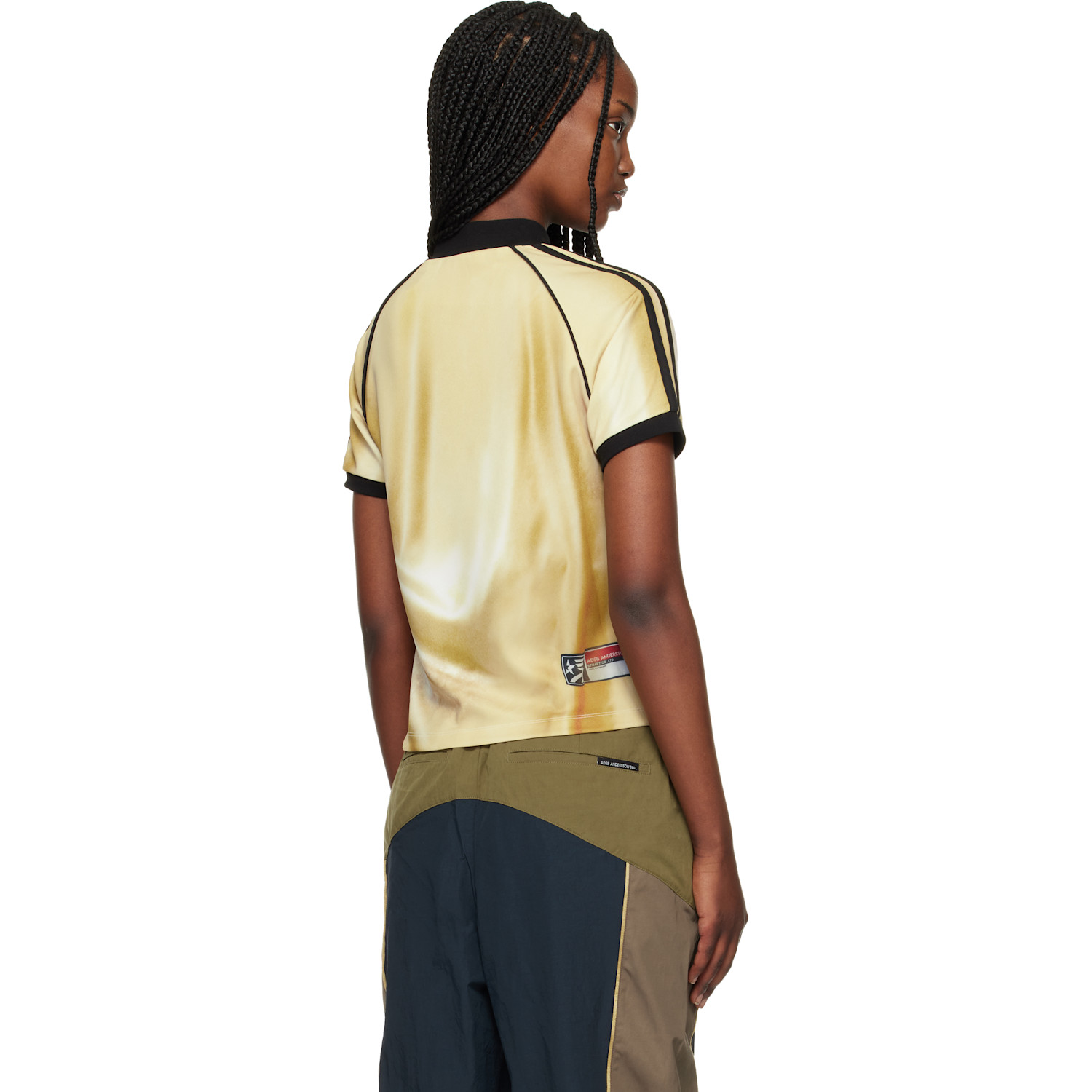  Andersson Bell Gold Printed Football Zip-up T-shirt 