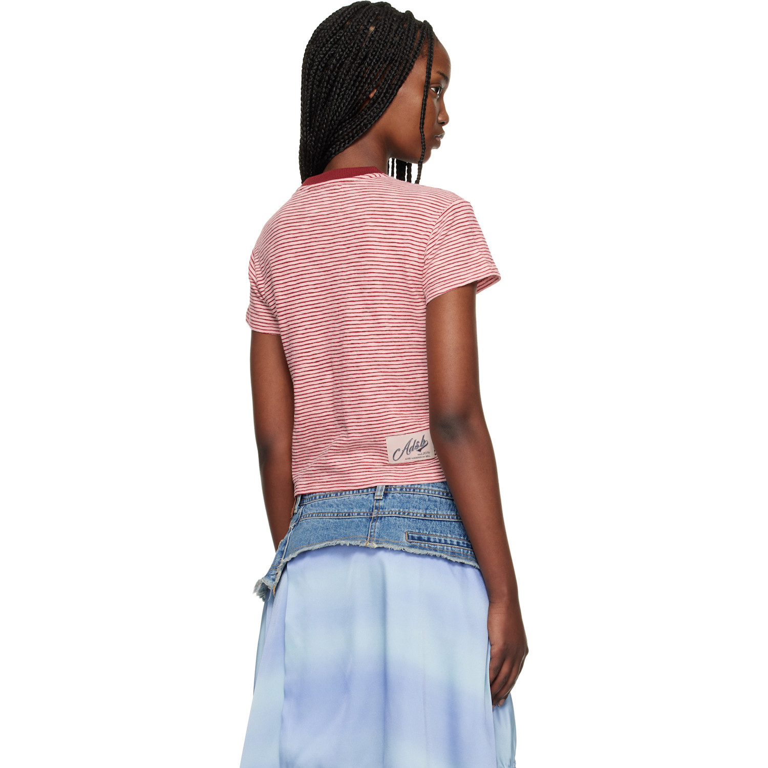  Andersson Bell Red & Off-white Heart Message Stripe T-shirt 