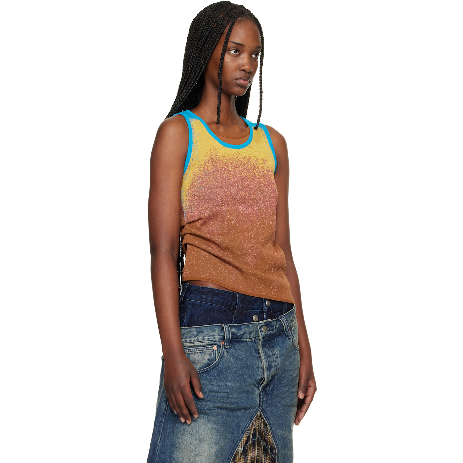  Andersson Bell Multicolor Airbrush Asym Tank Top 
