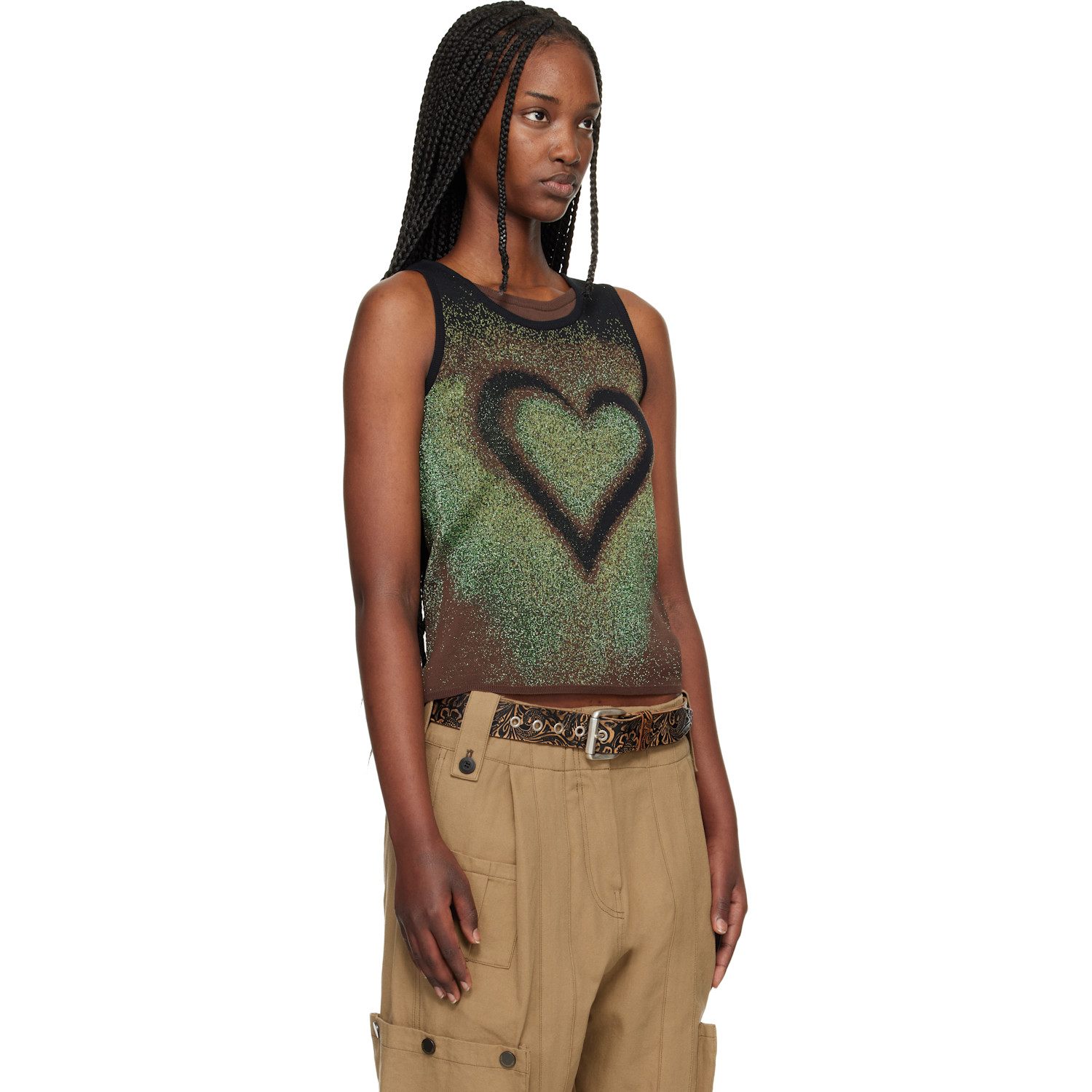  Andersson Bell Green Airbrush Love Tank Top 