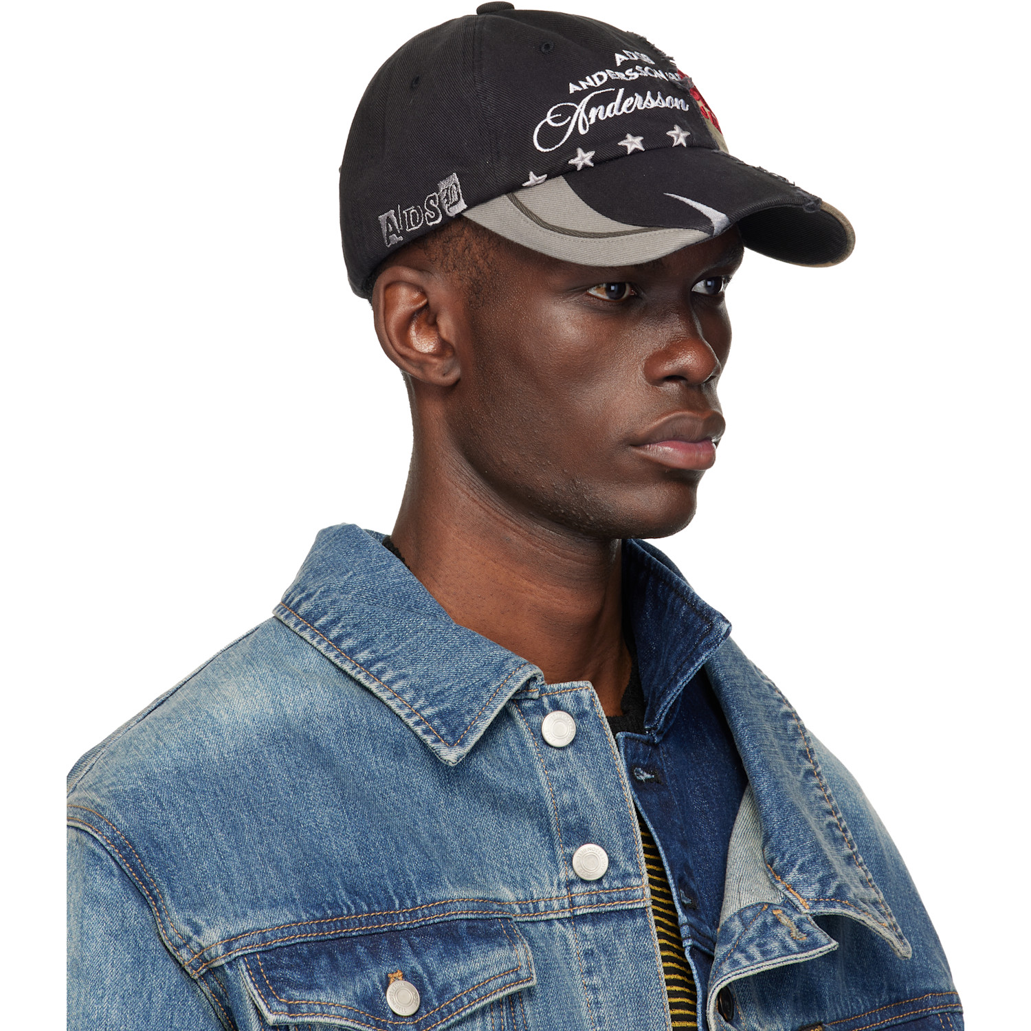  Andersson Bell Black & Khaki Camouflage Split Paneled Cap 