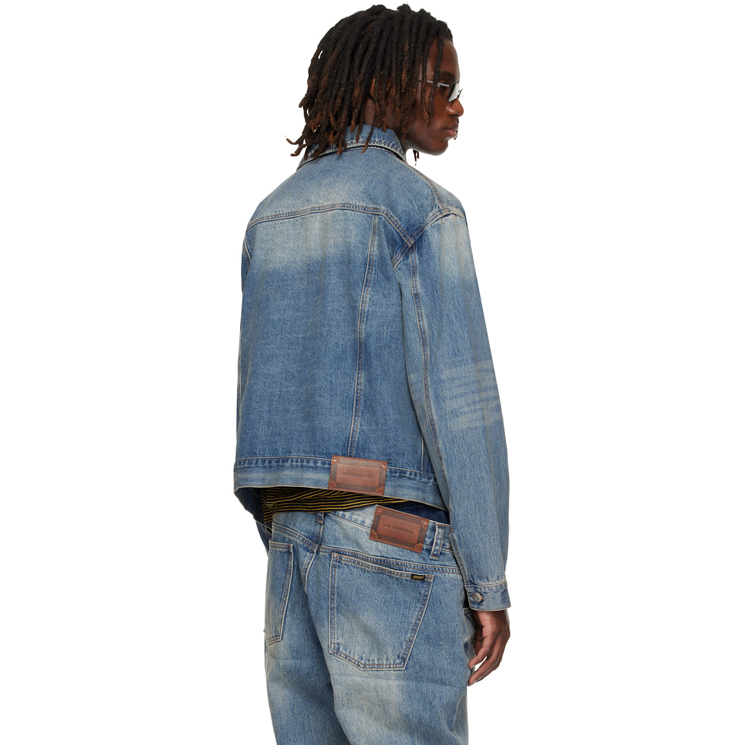  Andersson Bell Blue Asymmetric Layered Denim Jacket 
