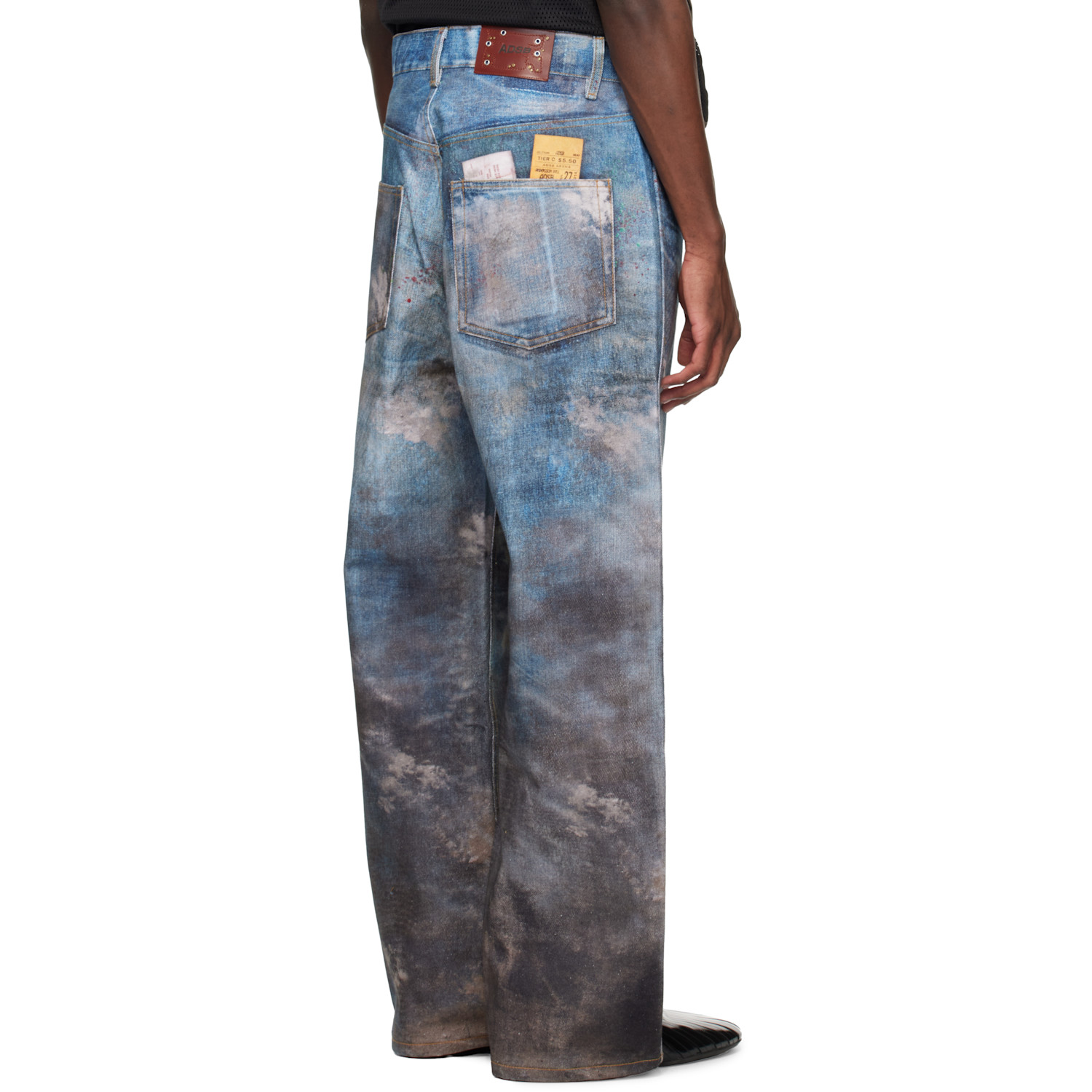  Andersson Bell Blue Festival Mud Printed Jeans 