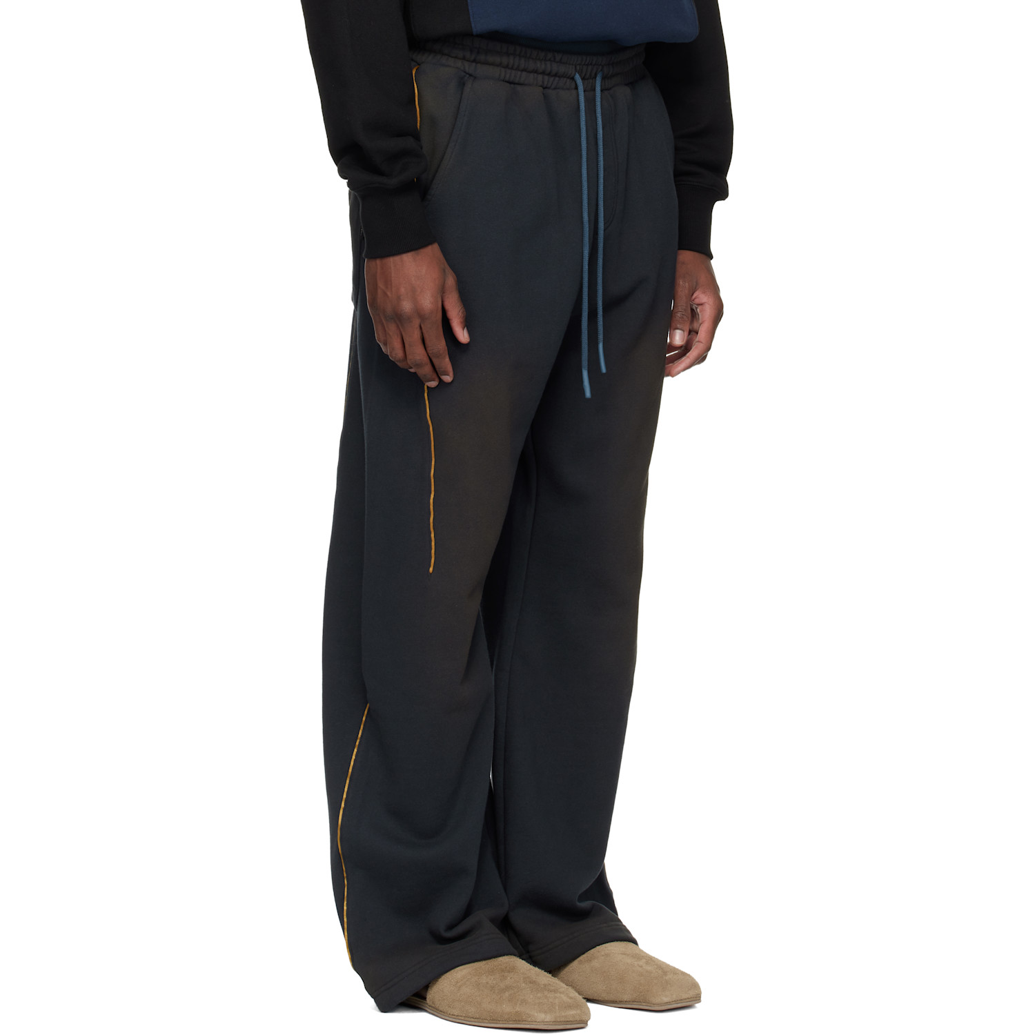  Andersson Bell Navy Piping Line Dyed Sweatpants 
