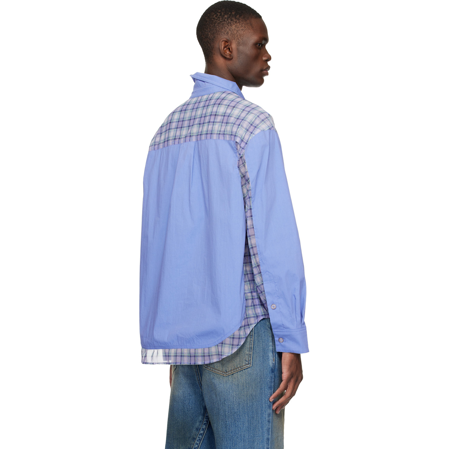  Andersson Bell Blue Aprol Mesh Panel Shirt 