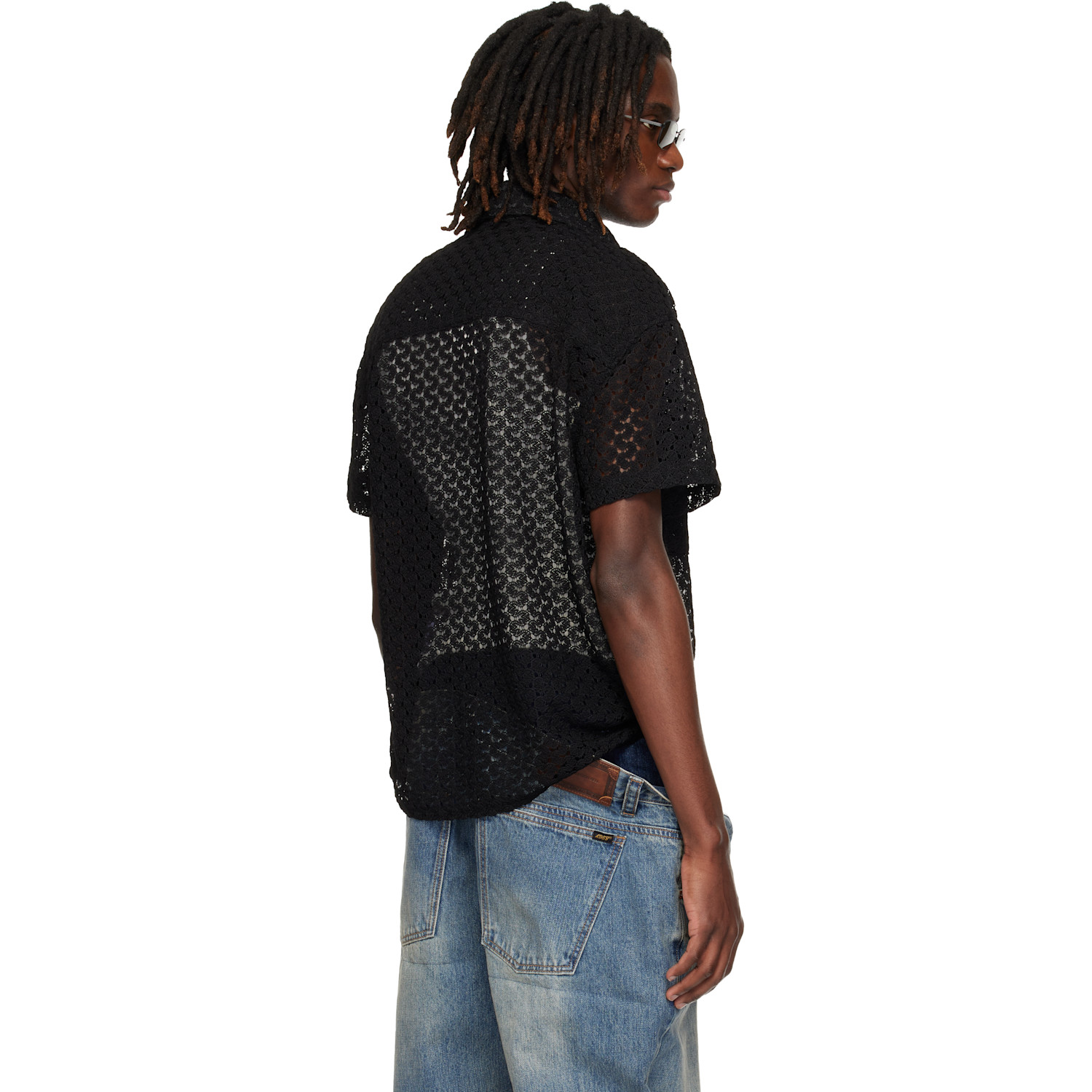  Andersson Bell Black Tres Sheer Knitted Shirt 