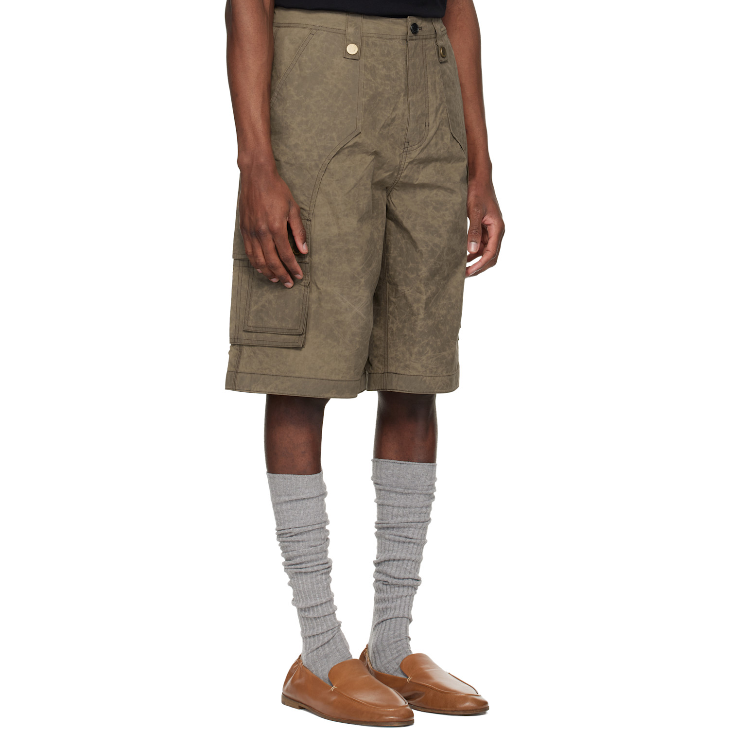  Andersson Bell Khaki Carpenter Cargo Shorts 