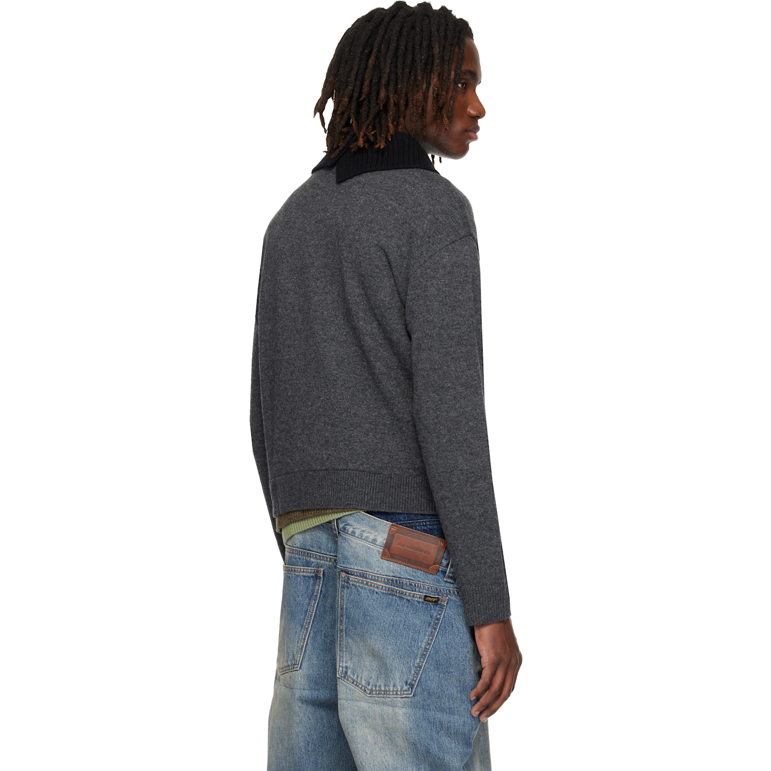 Andersson Bell Gray Layered Collar Cardigan 