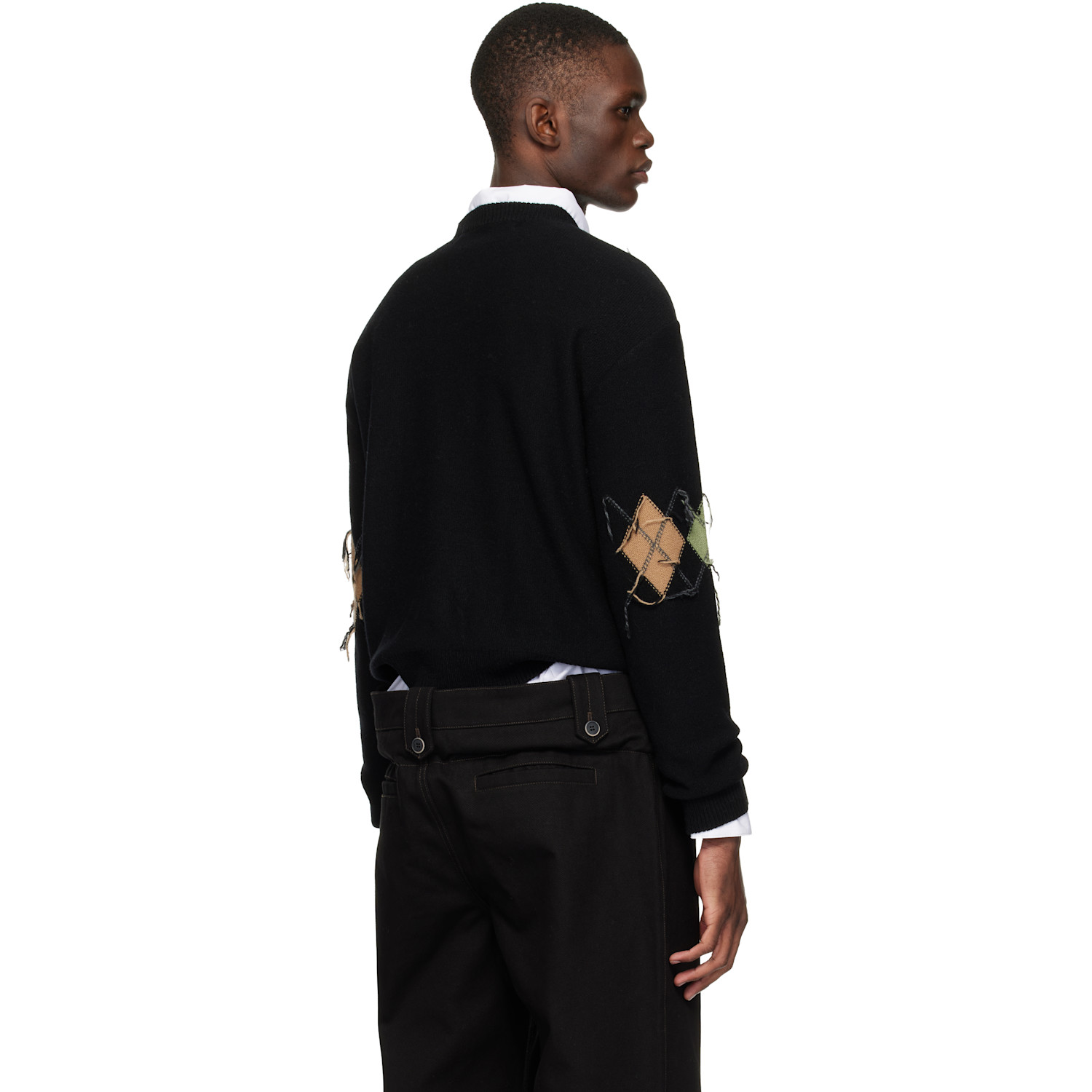  Andersson Bell Black Tom Argyle Crew-neck Sweater 