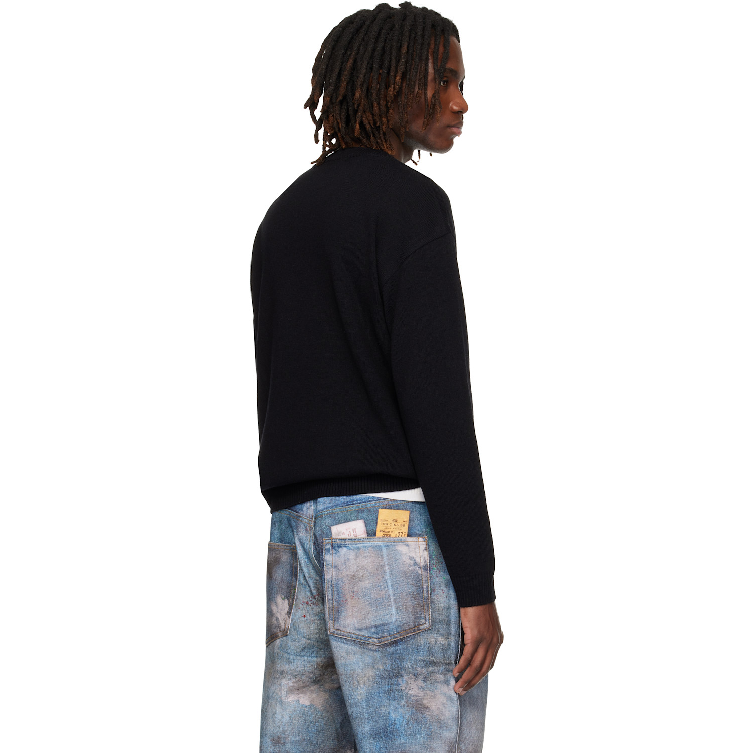  Andersson Bell Black Heart Message Crew-neck Sweater 