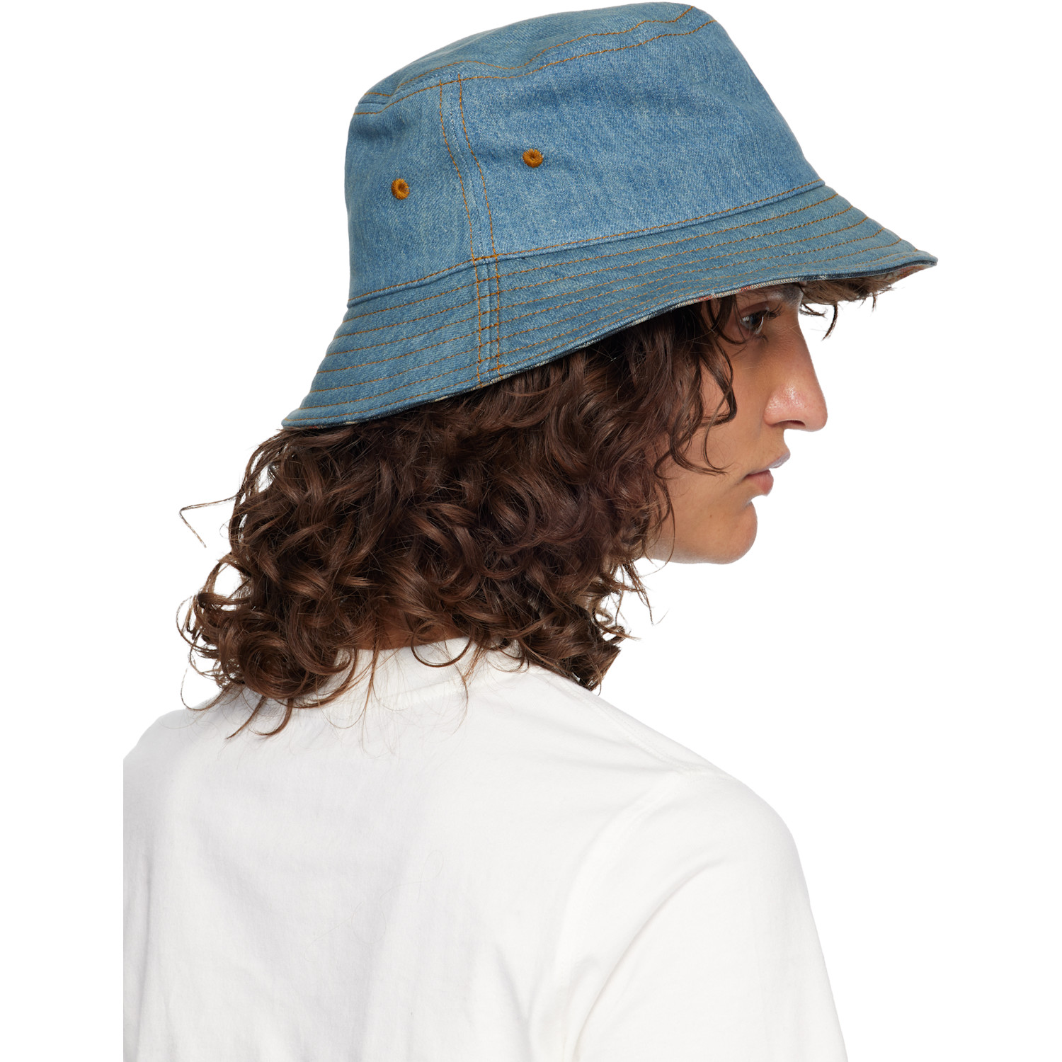  Burberry Blue Denim Bucket Hat 