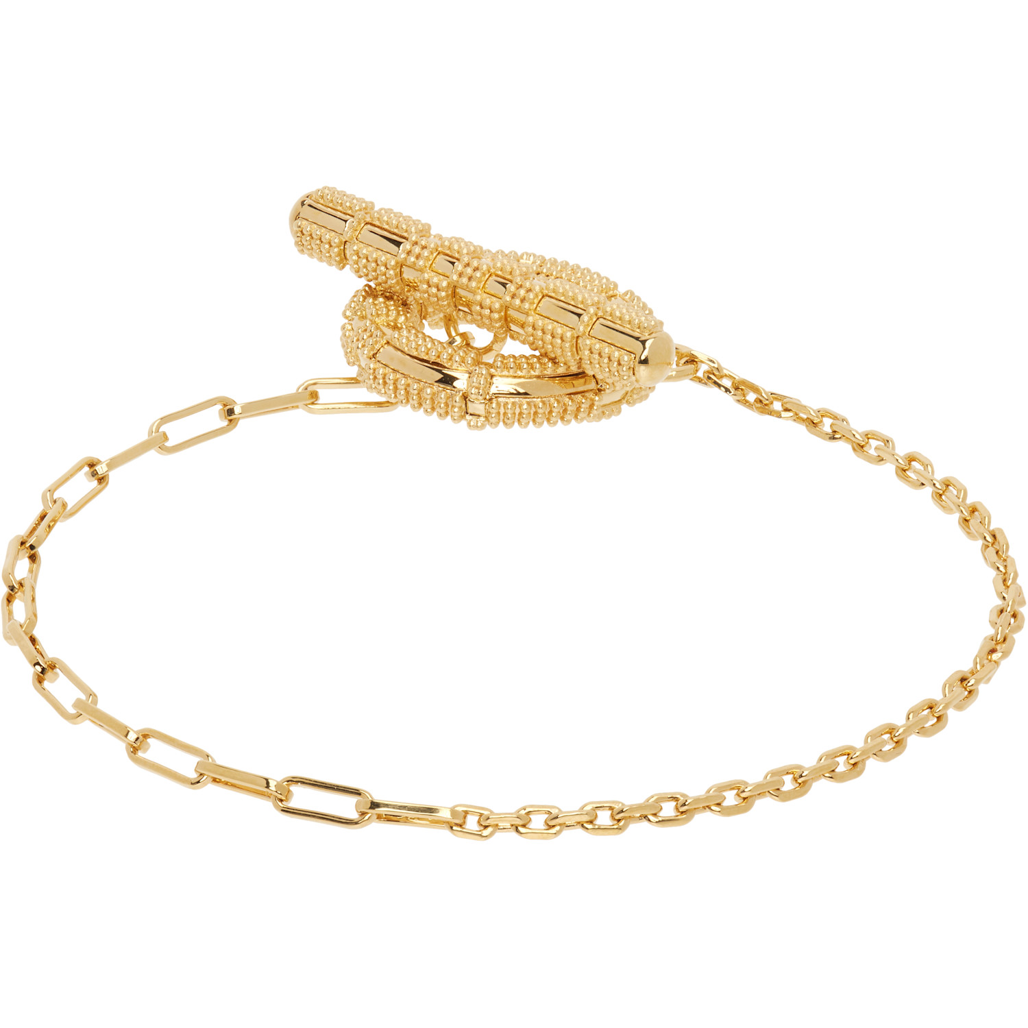  Burberry Check Granulation T-bar Bracelet​ 