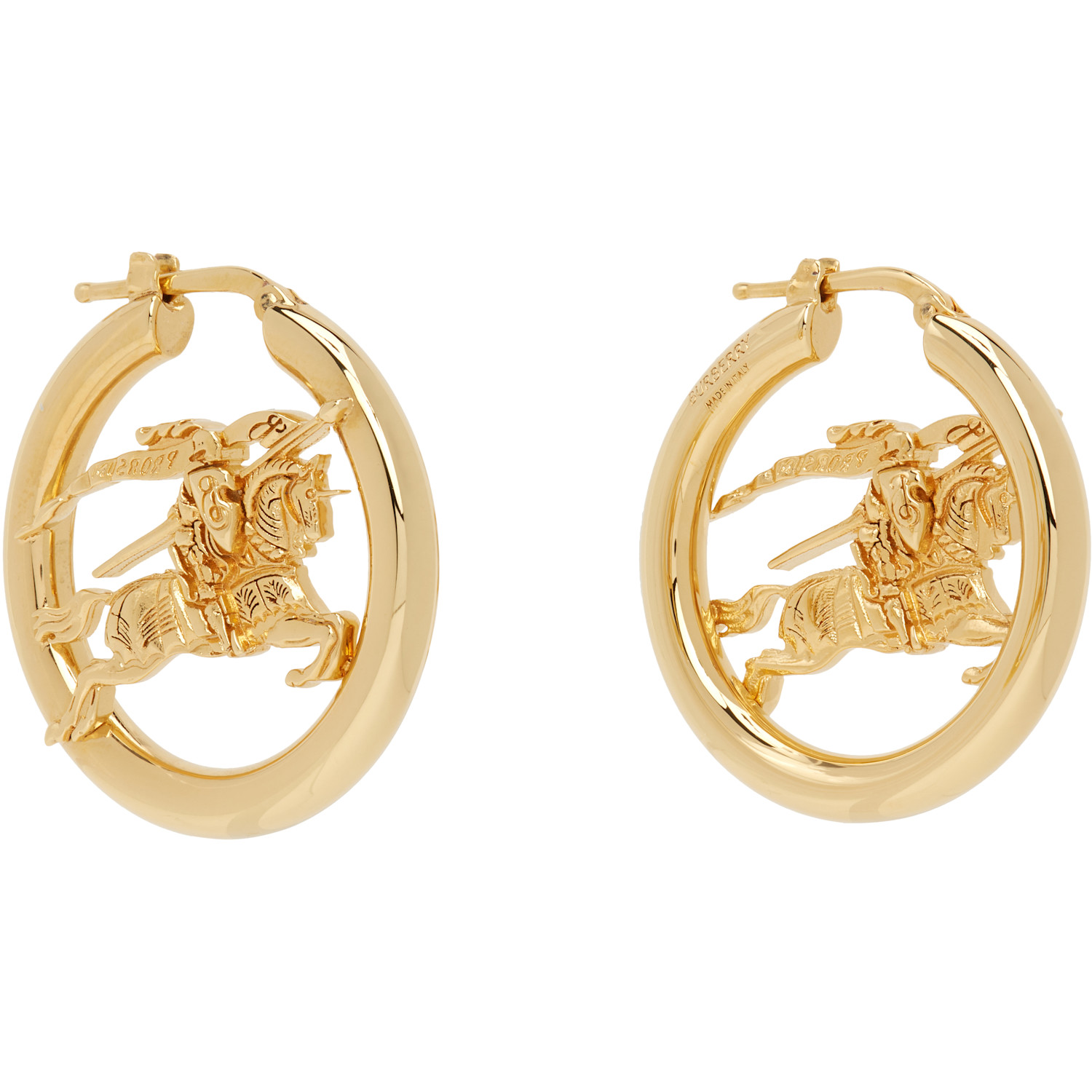  Burberry Ekd Hoop Earrings 