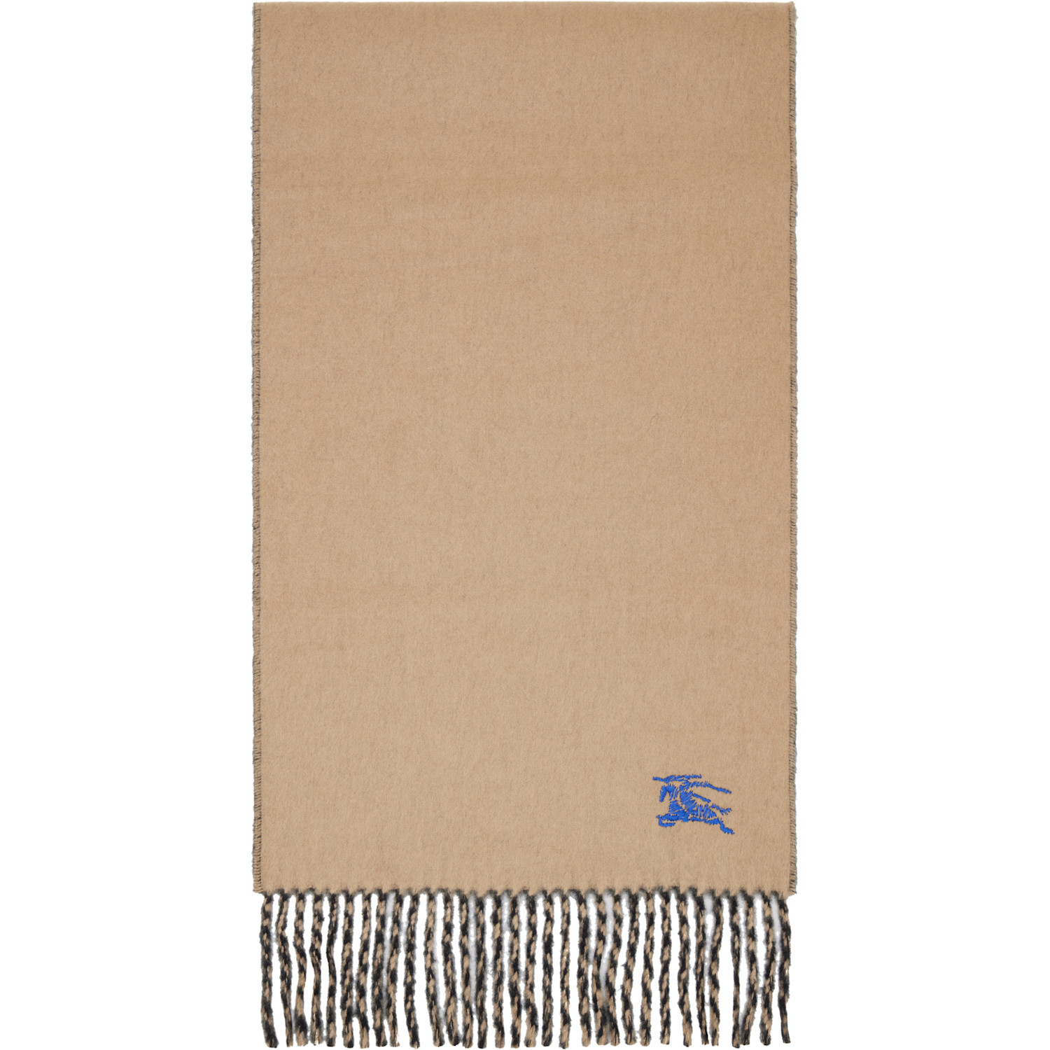  Burberry Black & Tan Reversible Cashmere Scarf 