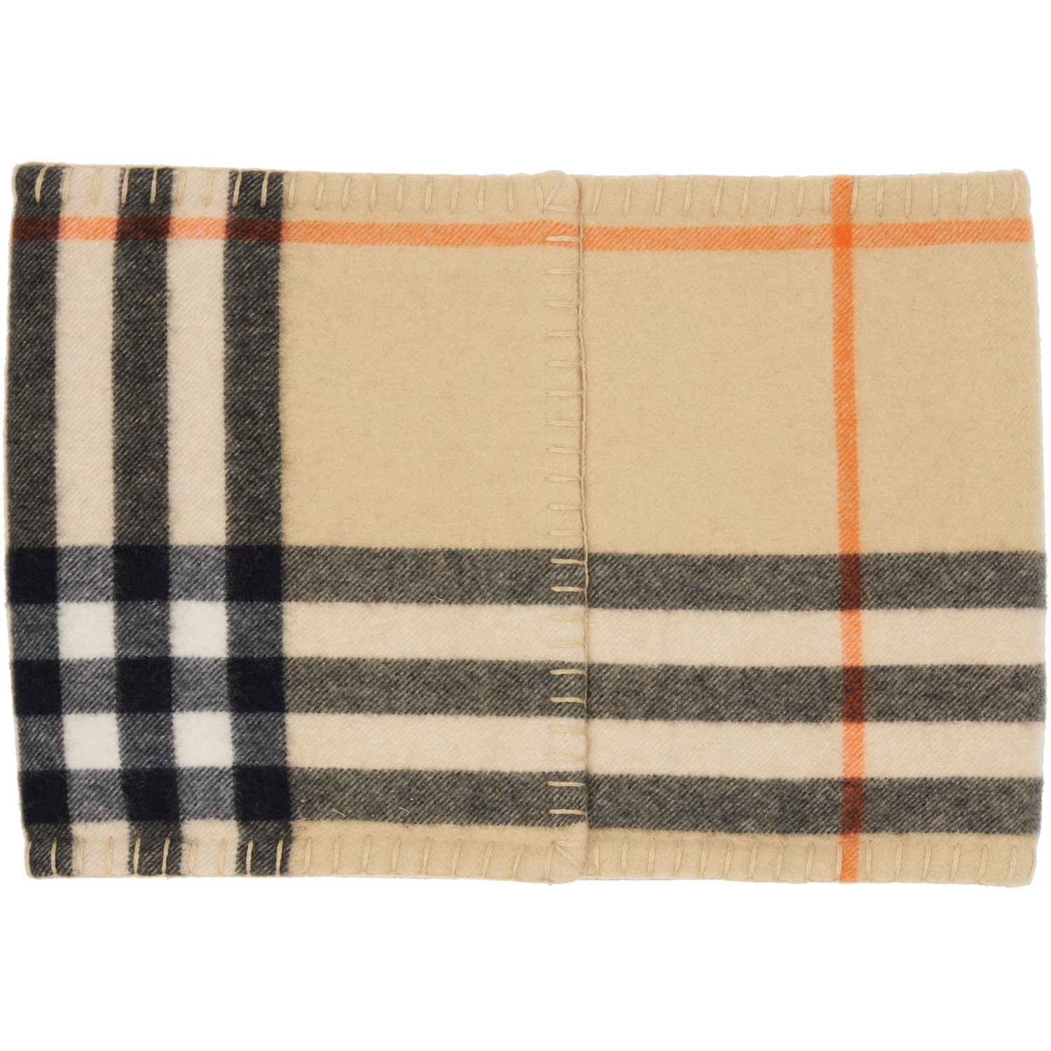  Burberry Beige Check Cashmere Snood 