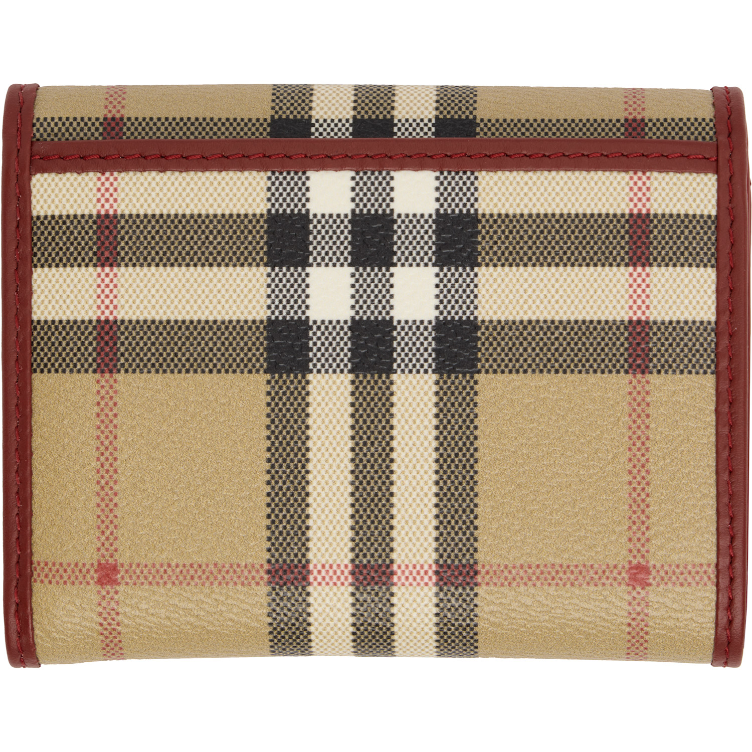  Burberry Beige Small Check Folding Wallet 