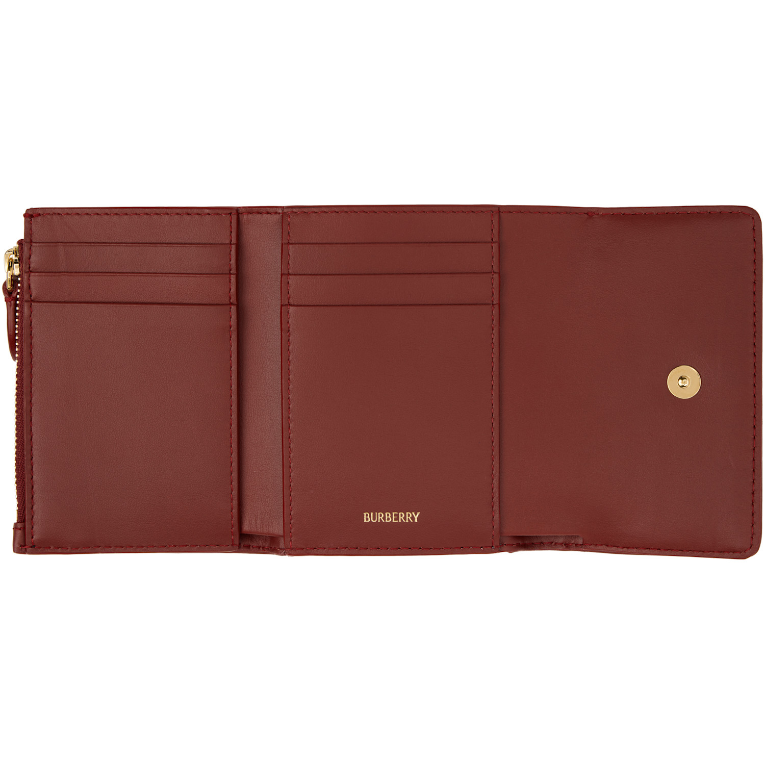  Burberry Beige Small Check Folding Wallet 