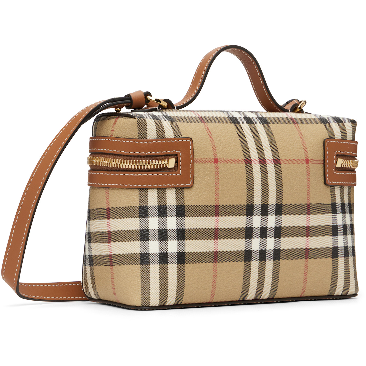  Burberry Beige Check Vanity Bag 
