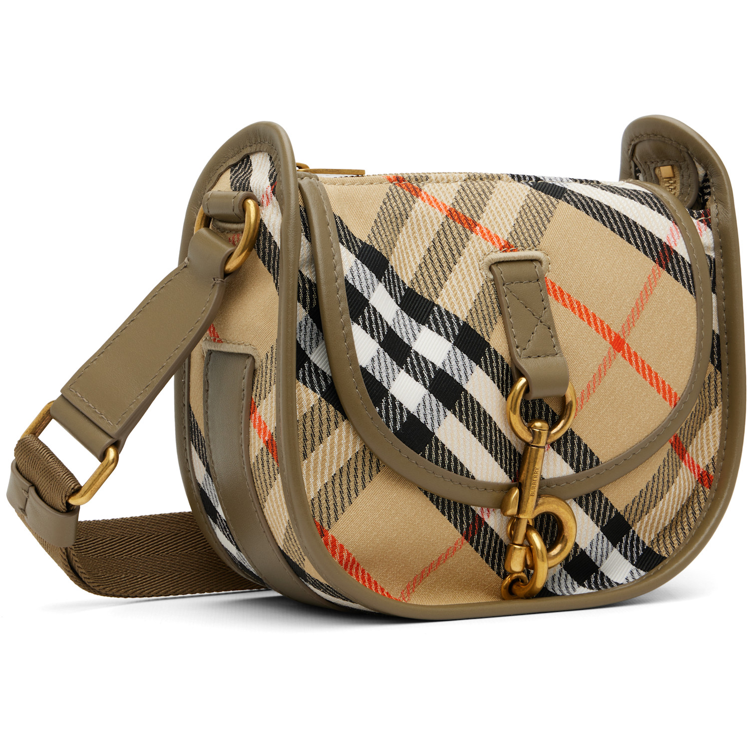  Burberry Beige Mini B Clip Messenger Bag 