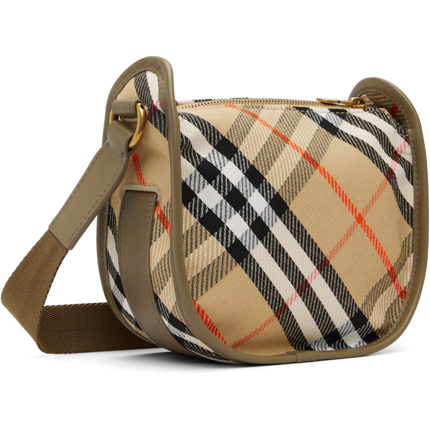  Burberry Beige Mini B Clip Messenger Bag 