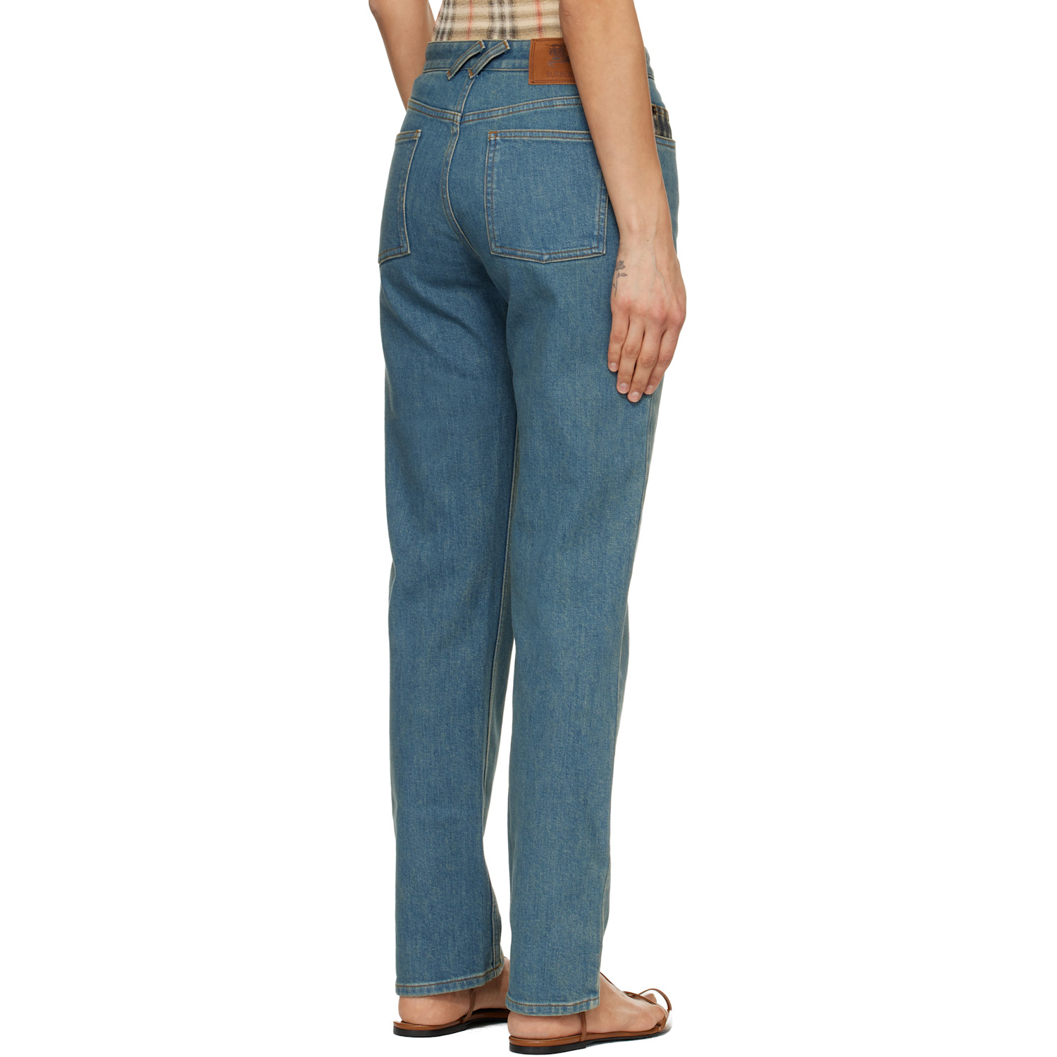  Burberry Blue Mid-rise Straight Jeans 