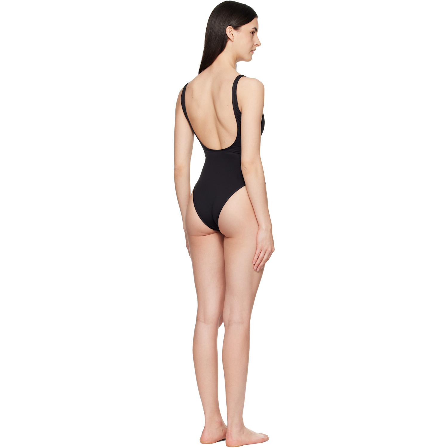  Burberry Black Check Trim Swimsuit 