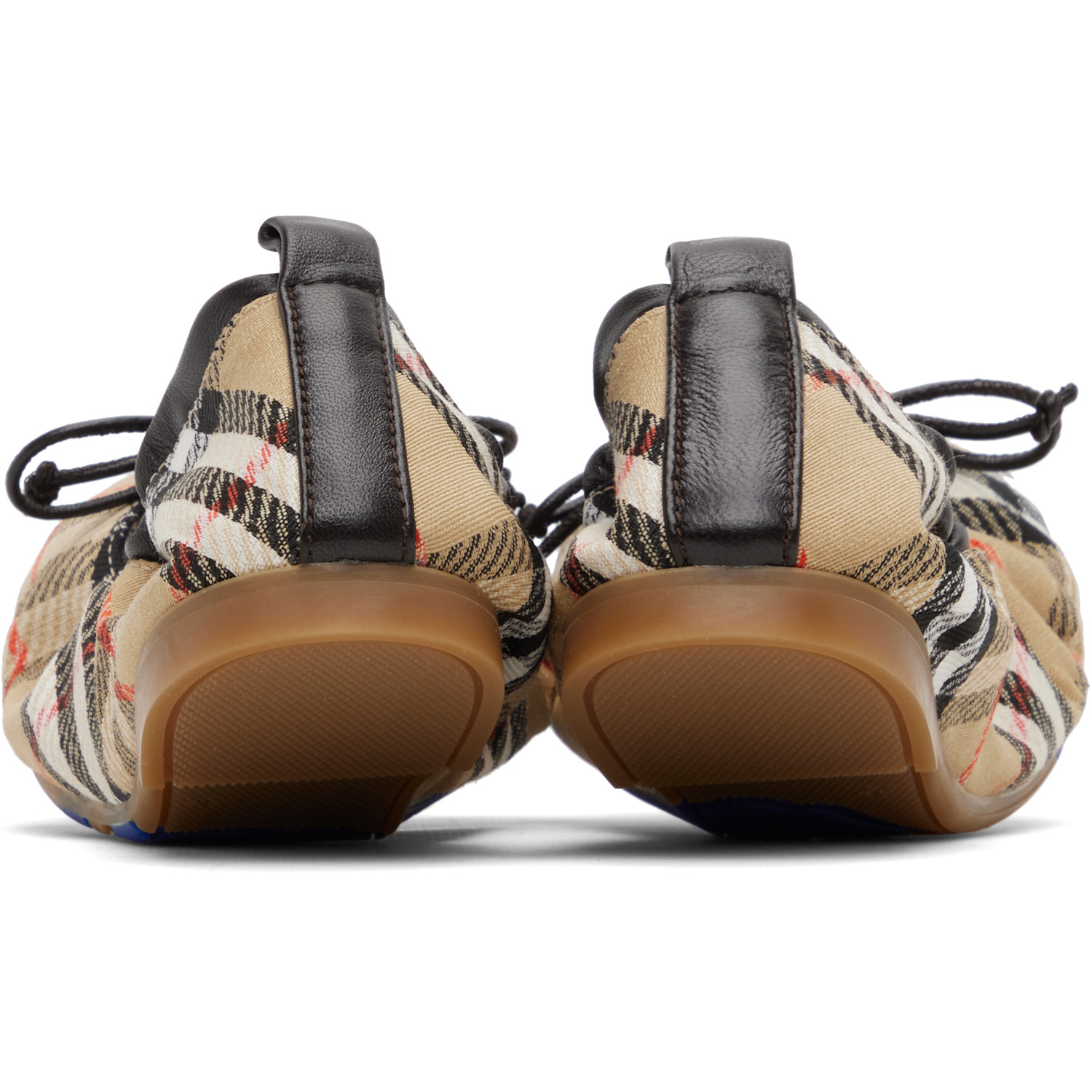  Burberry Tan Check Fawn Ballerina Flats 