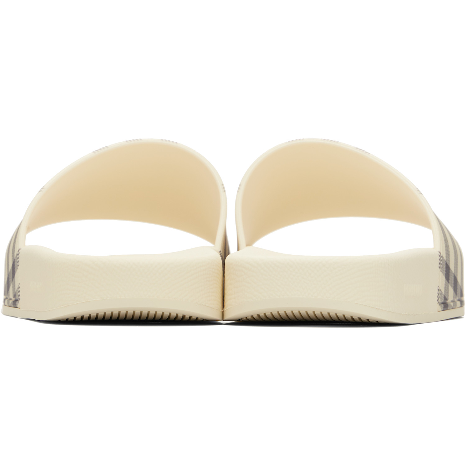  Burberry Beige Check Slides 