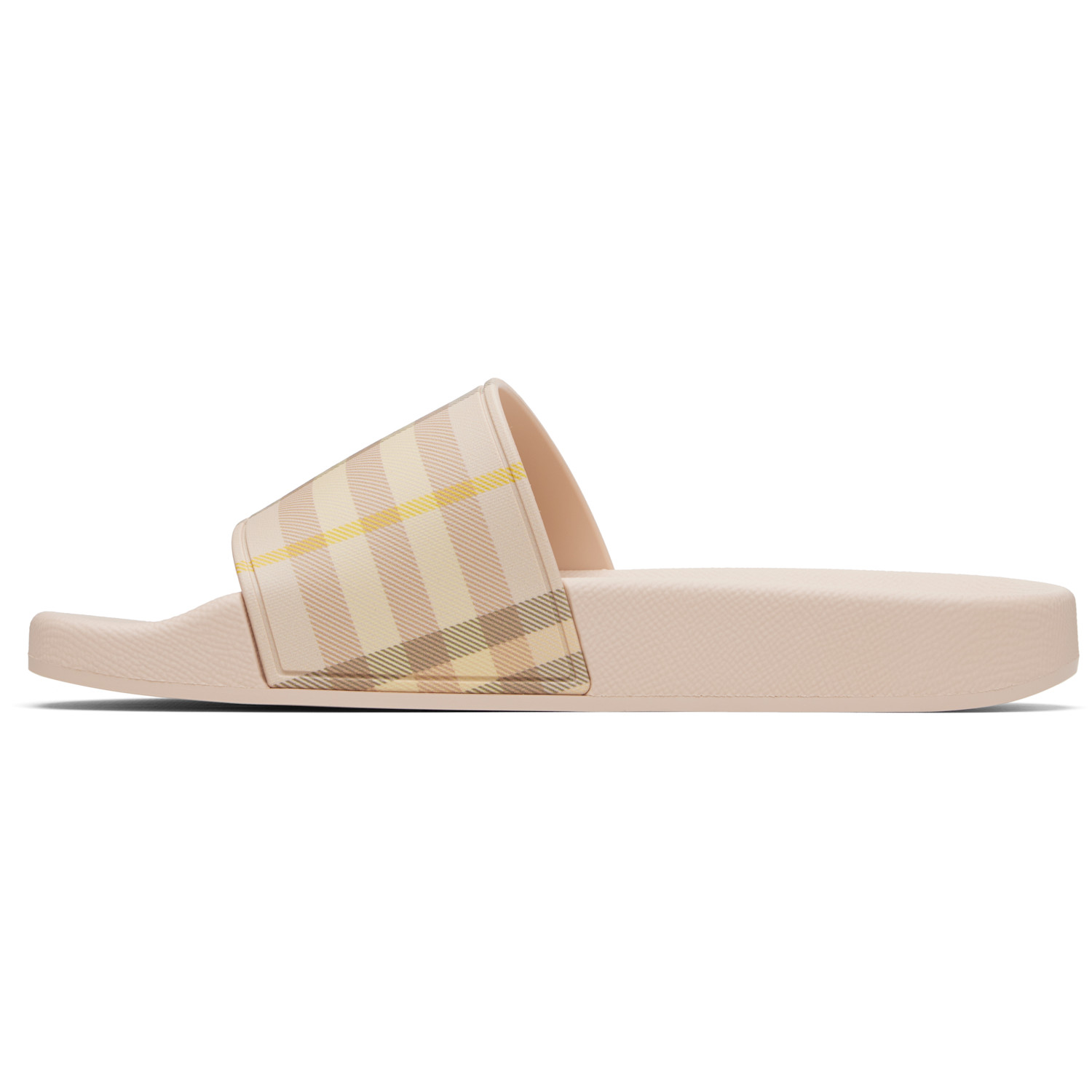  Burberry Pink Check Slides 