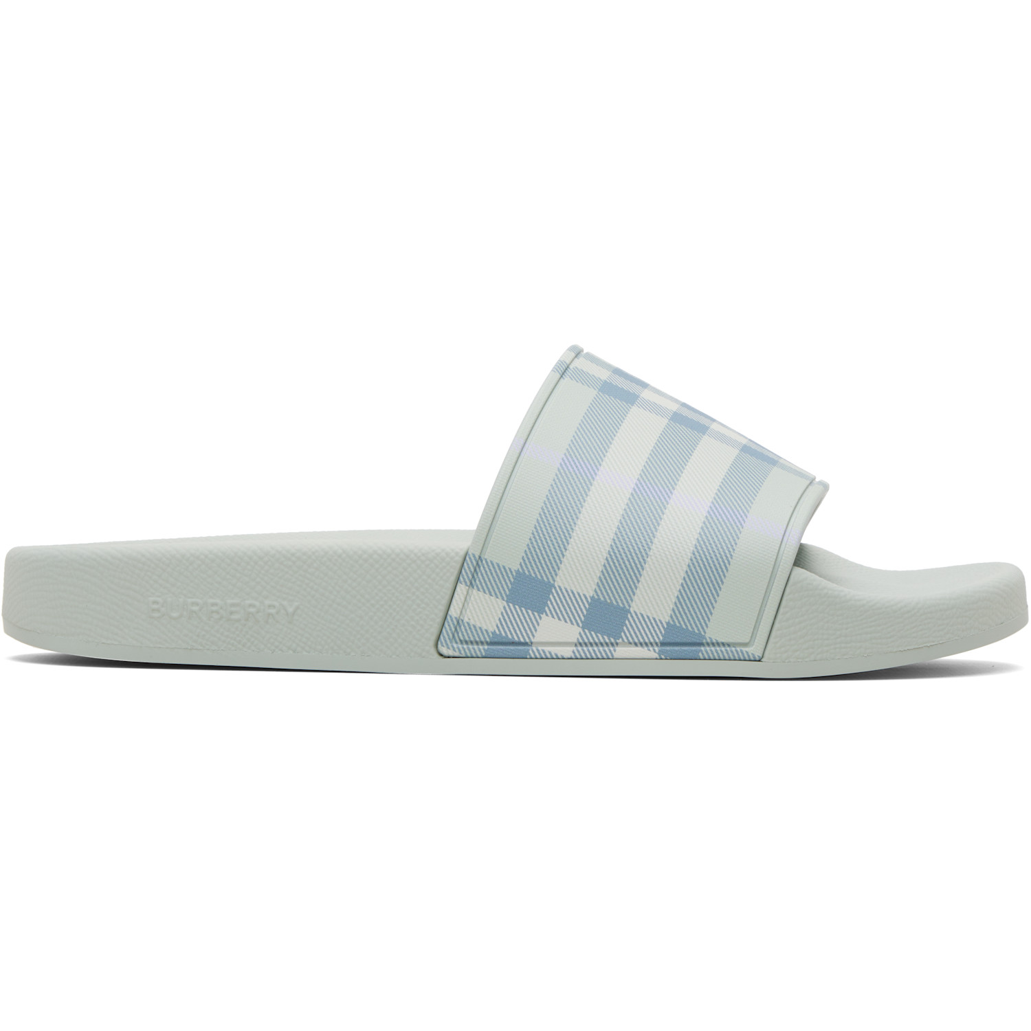 Burberry Green Check Slides