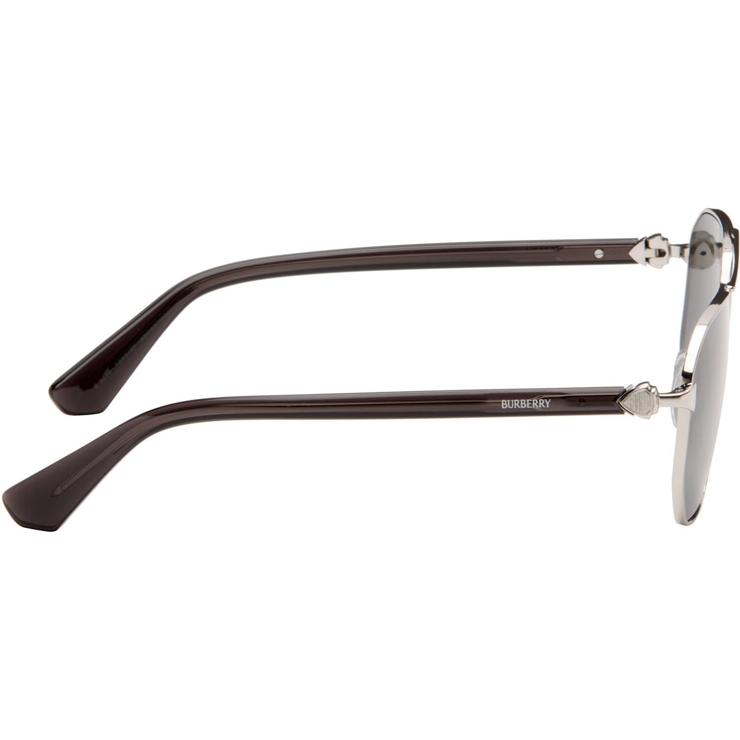  Burberry Silver Metal Shield Aviator Sunglasses​ 