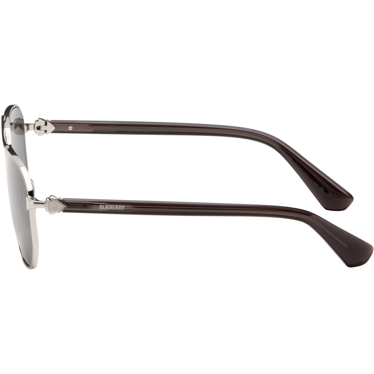  Burberry Silver Metal Shield Aviator Sunglasses​ 