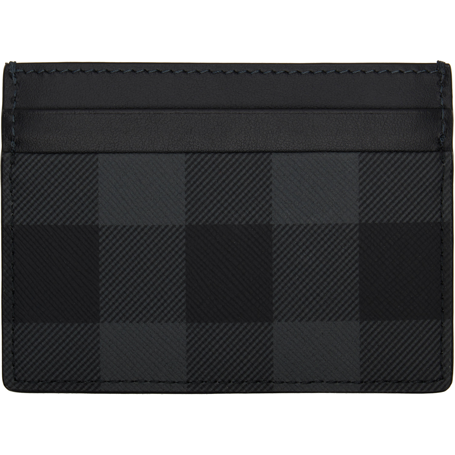  Burberry Gray Check Card Holder 