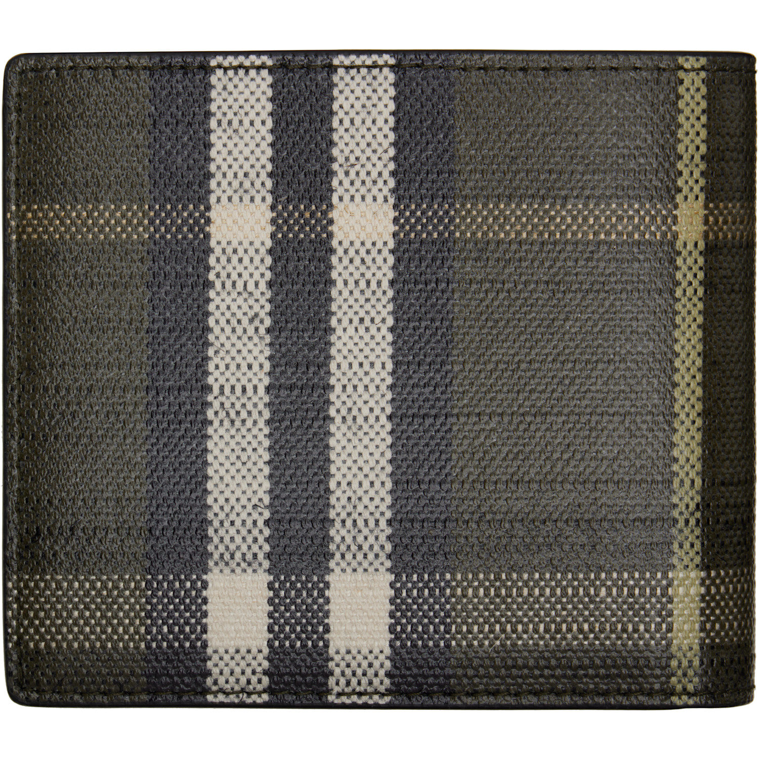  Burberry Gray Check Bifold Wallet 