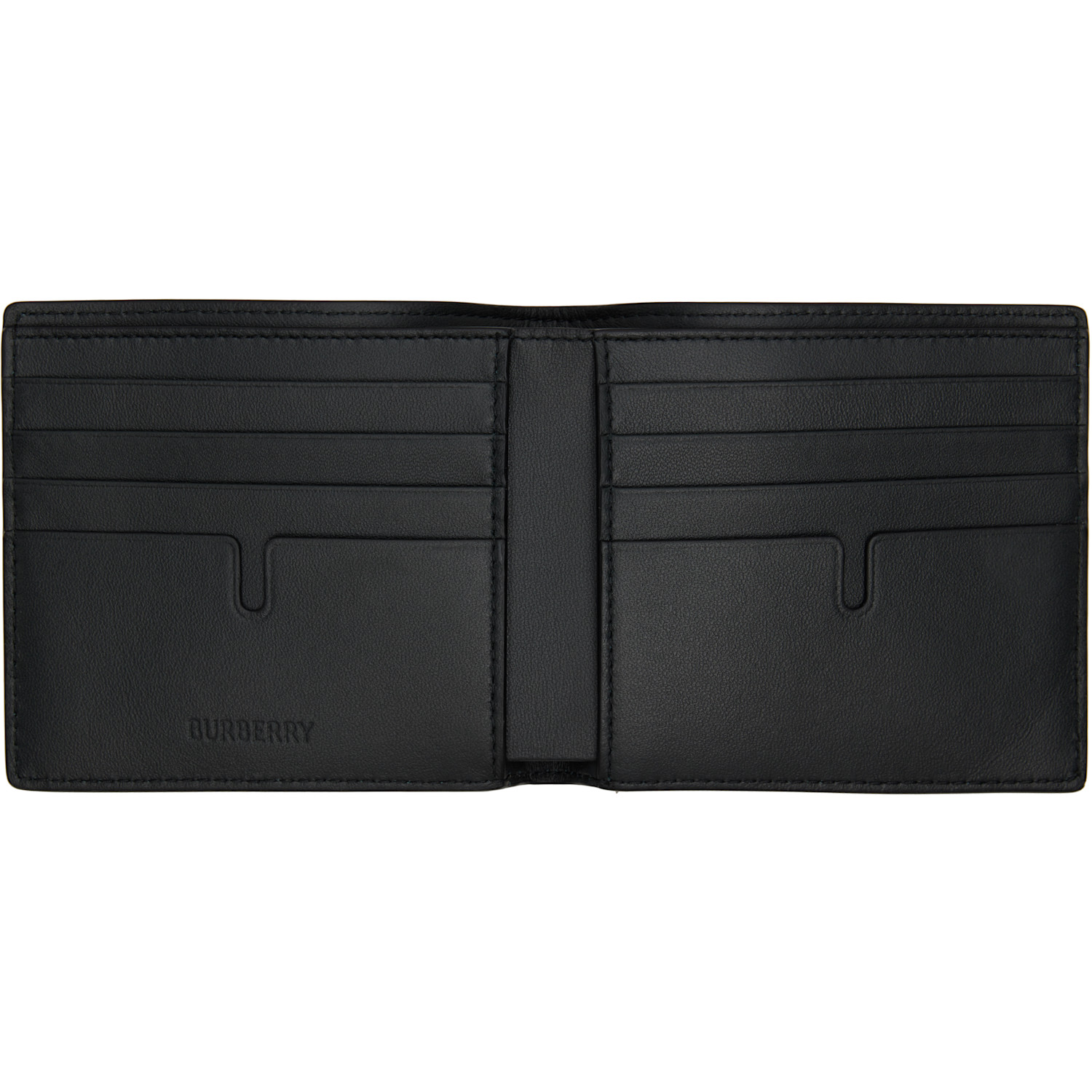  Burberry Gray Check Bifold Wallet 